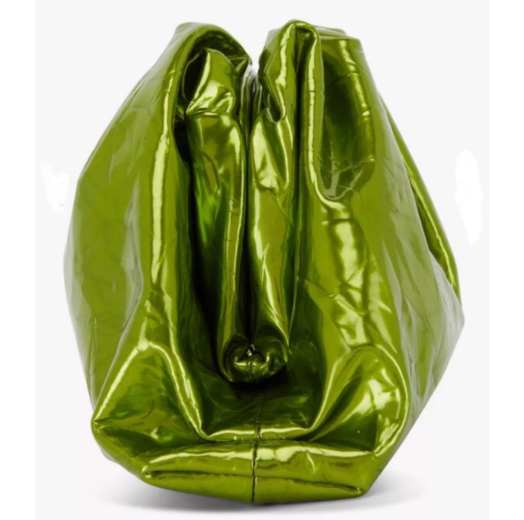 クラッチバッグ BOTTEGA VENETA GRASS GREEN NAPPA LEATHER TEEN POUCH CLUTCH BOTTEGA VENETA Teen Pouch small gathered intrecciato leather