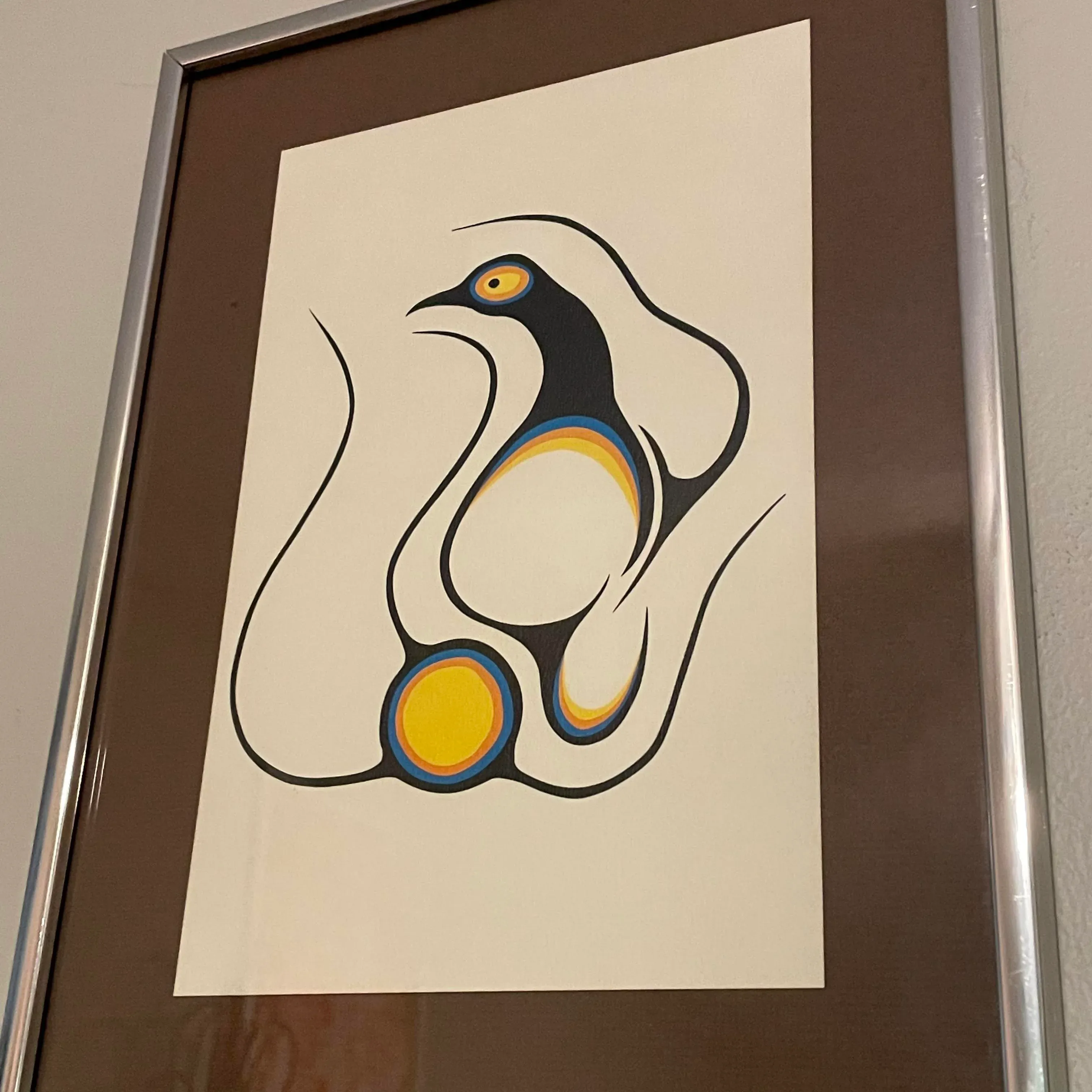 1970s“Enchanted Bird” Framed and Matted by Clemence Wescoupe