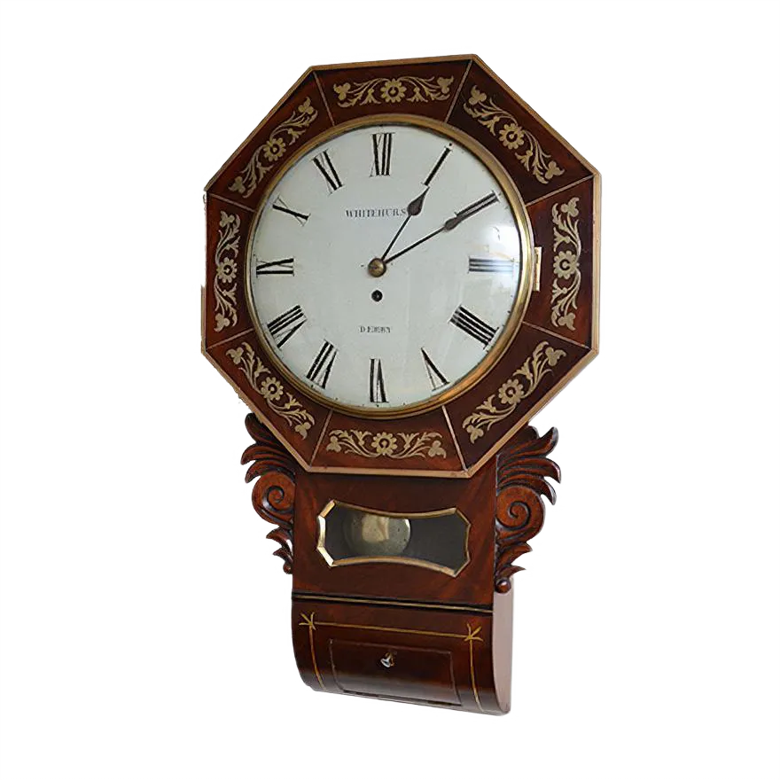 Antique Wall Clock by Whitehurst of Derby, 1820s Chairish