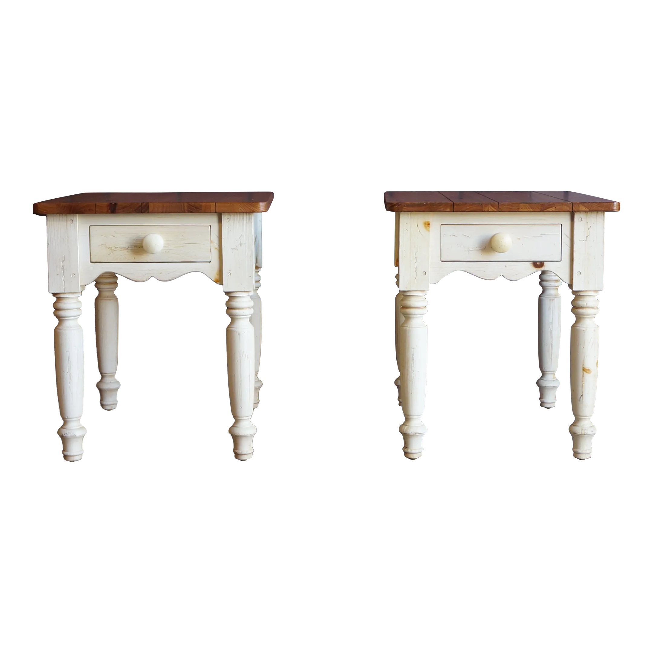 Ethan Allen Farmhouse Pine End Tables a Pair Chairish