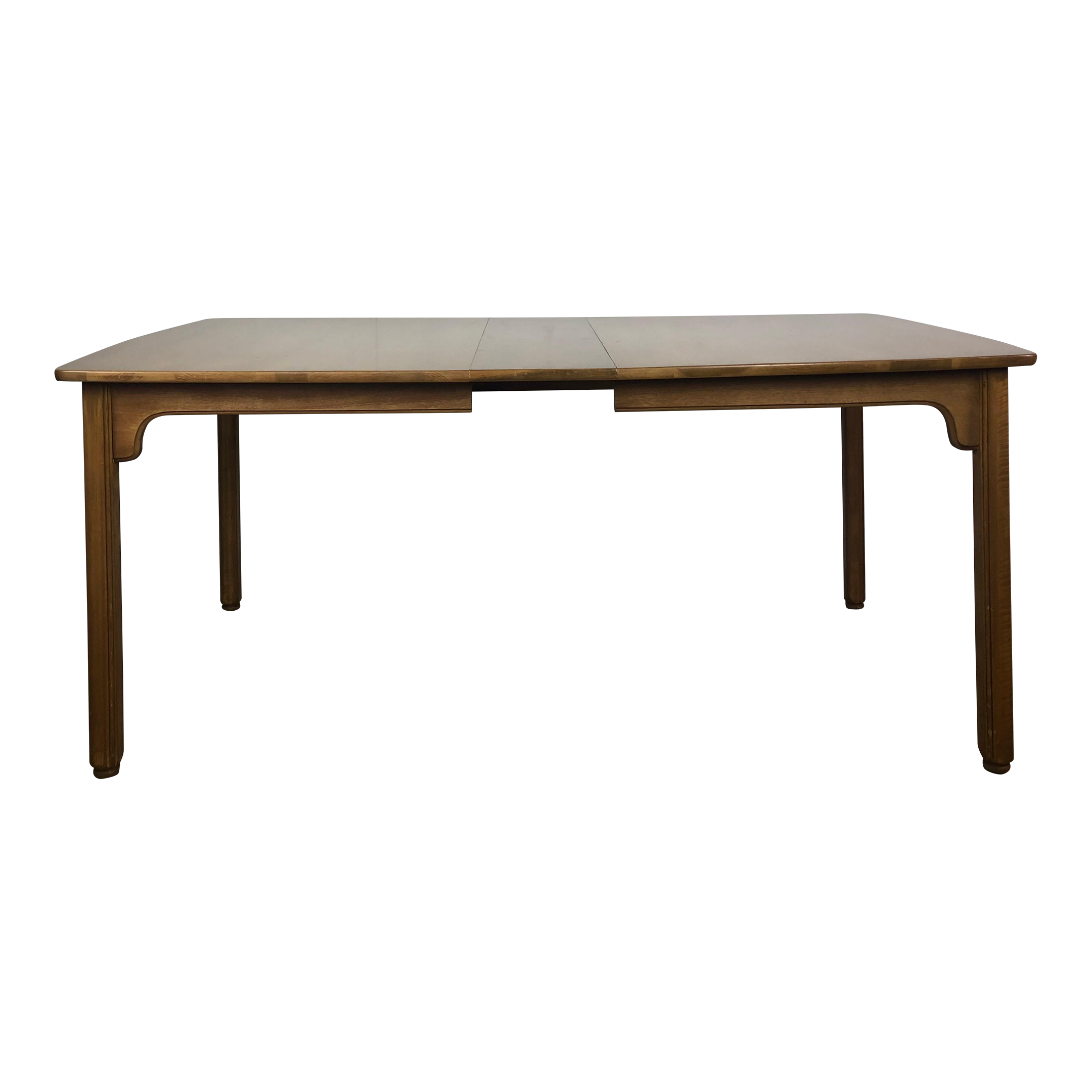 Mid Century Modern Wood Top Dining Table With Leaf Chairish