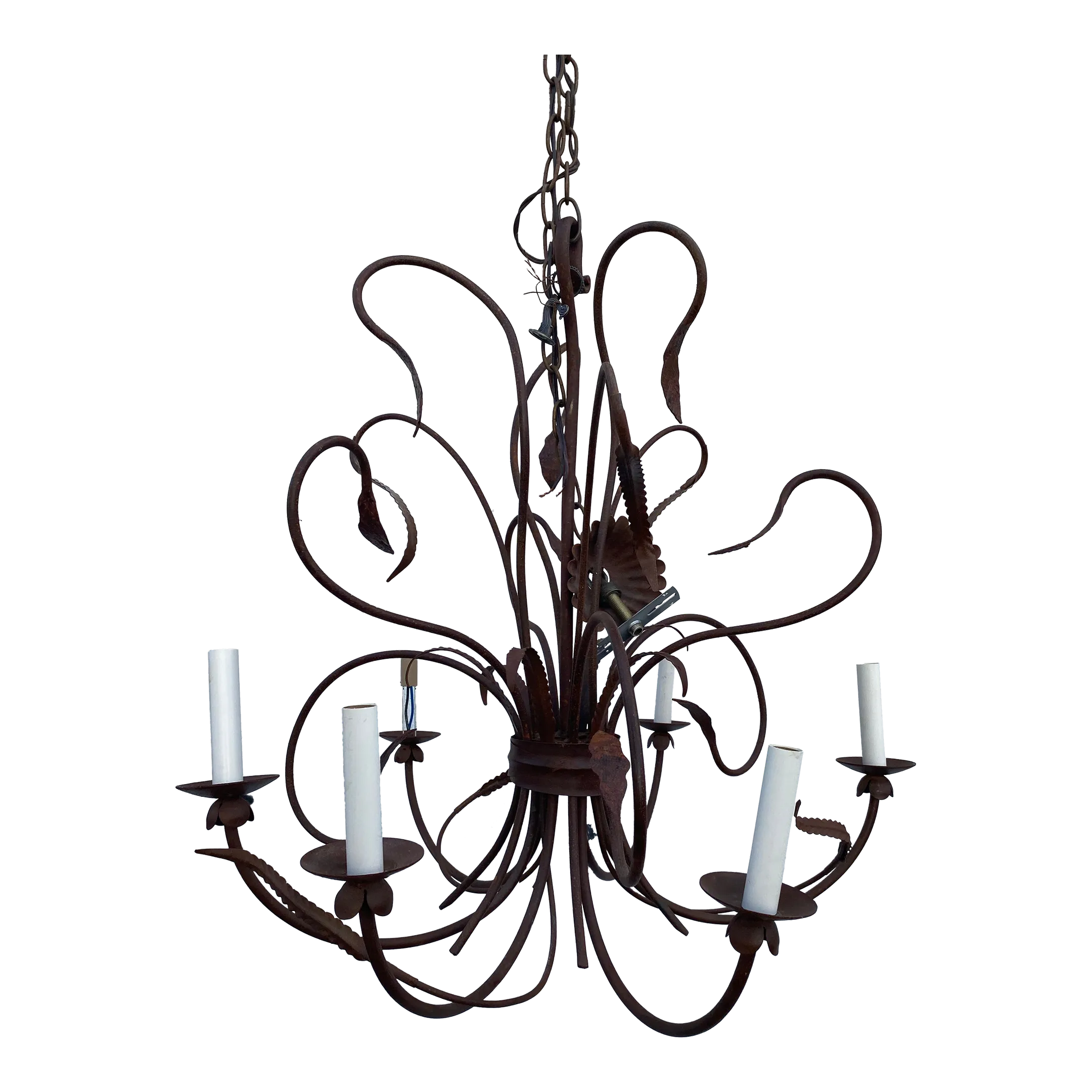 Retro industrial American country style wrought iron chandelier creative personality chandelier