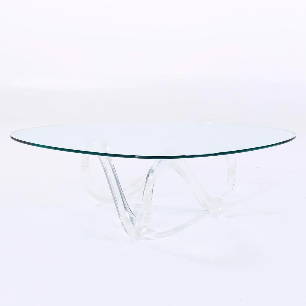 Charles Hollis Jones Mid Century Lucite Infinity Coffee Table