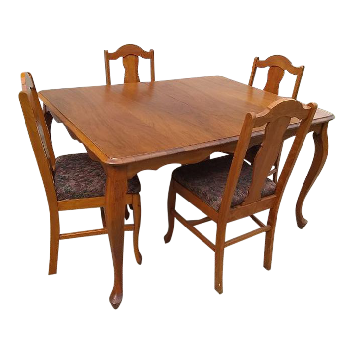 Early 20th Century Antique Country French Louis XV Hardwood Dining