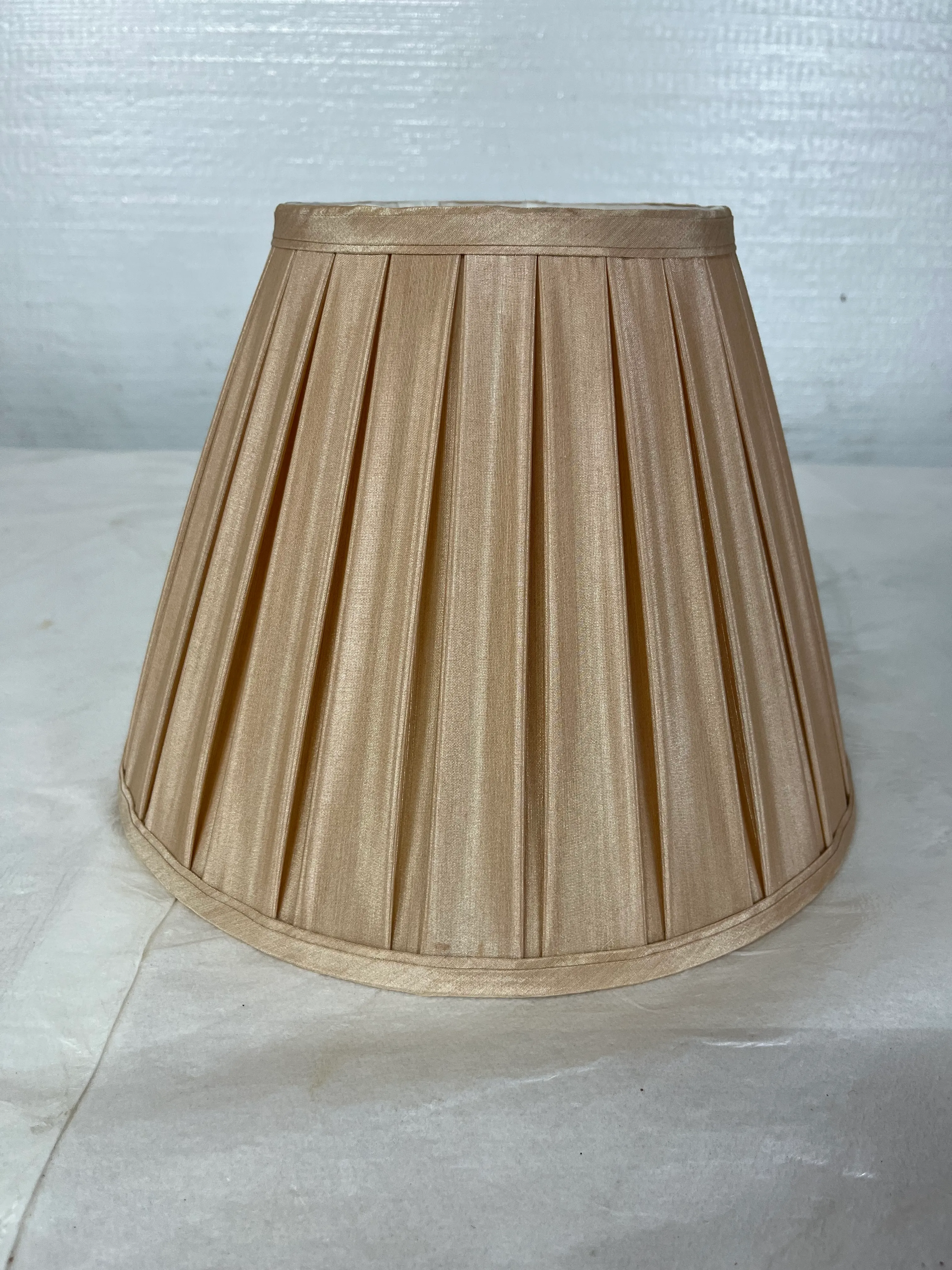 Peach Empire Box Pleat Lamp Shade | Chairish