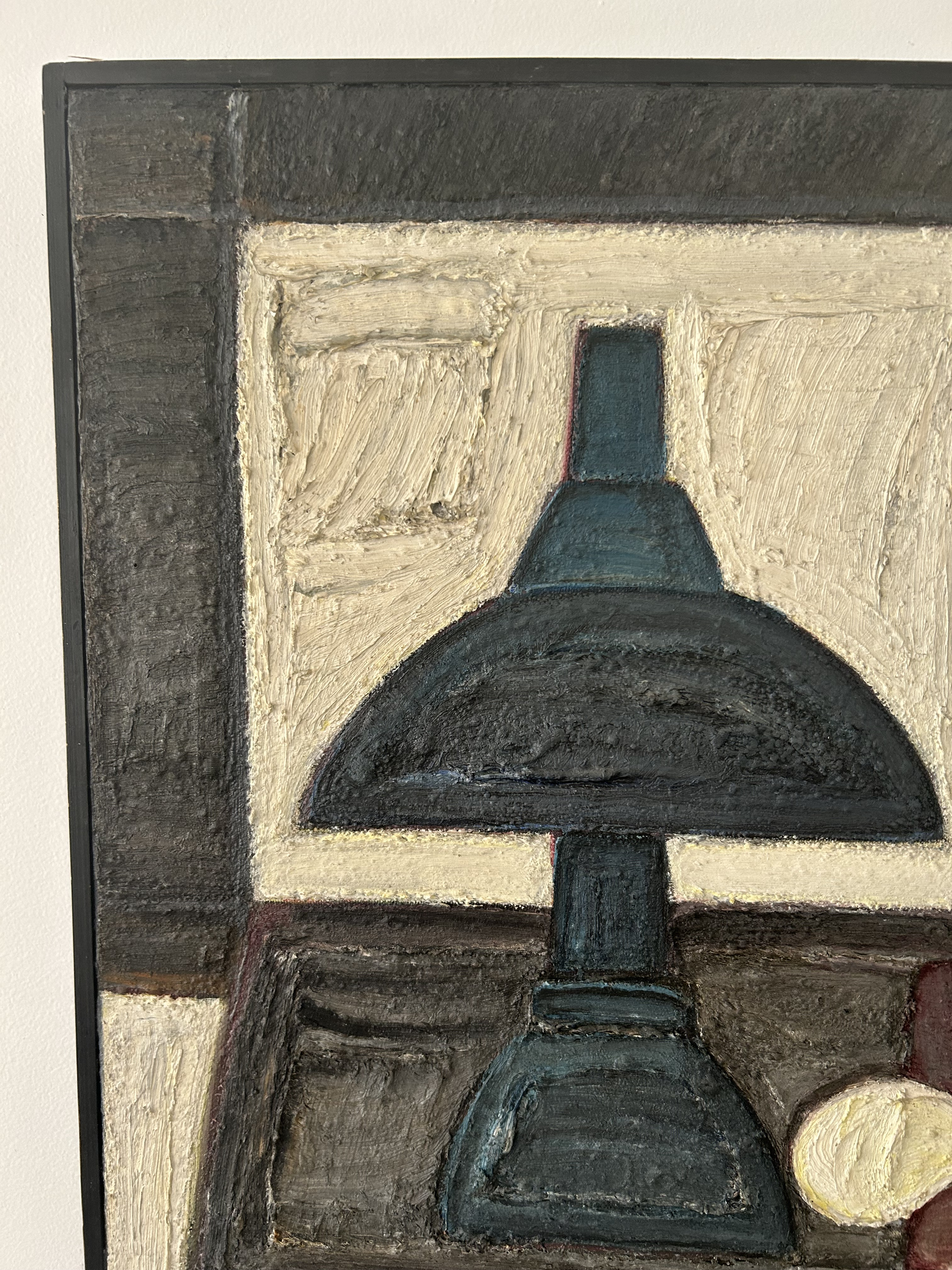 1970s Mid-Century / Brutalist Oil Painting by Max Gregor