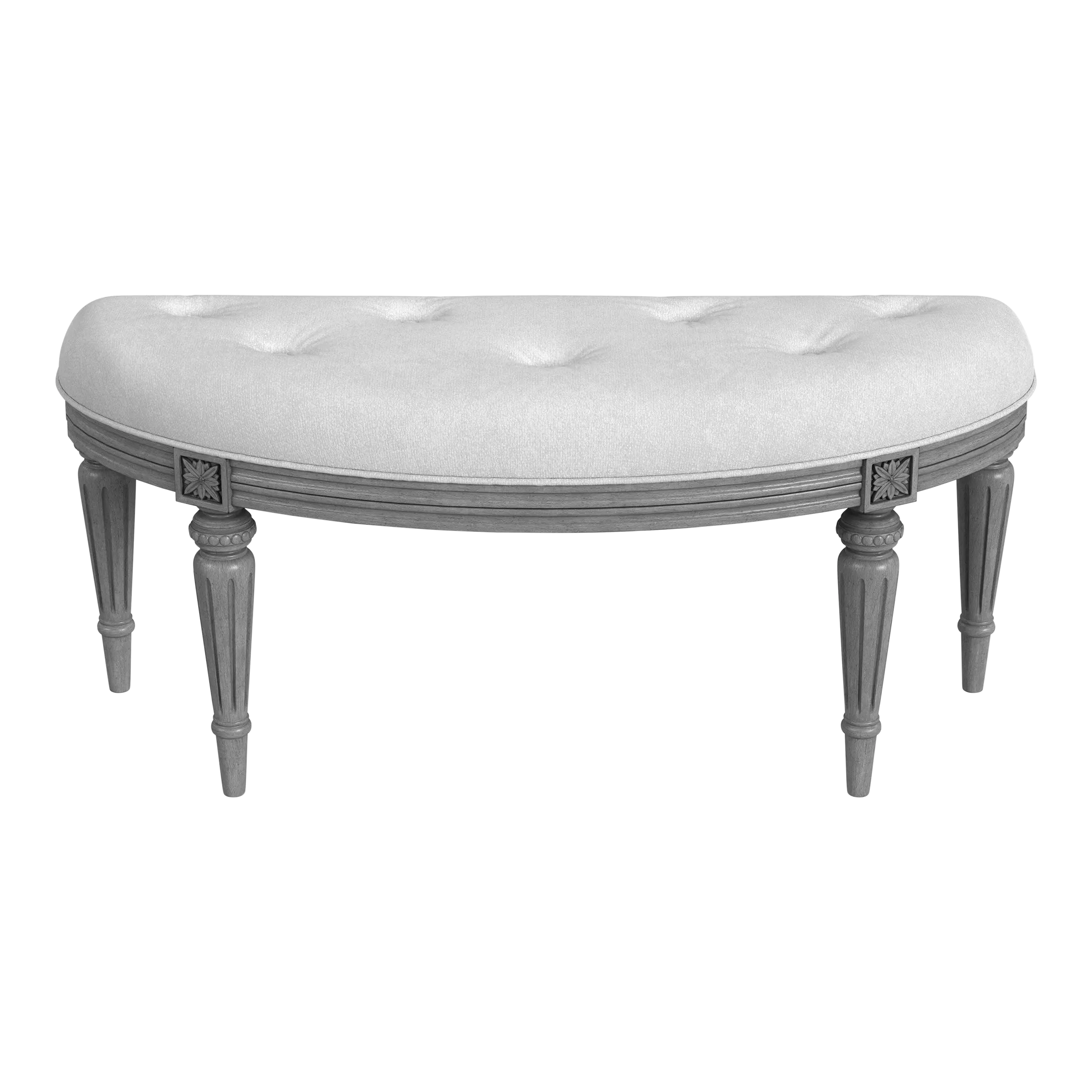 Half circle 2024 upholstered bench