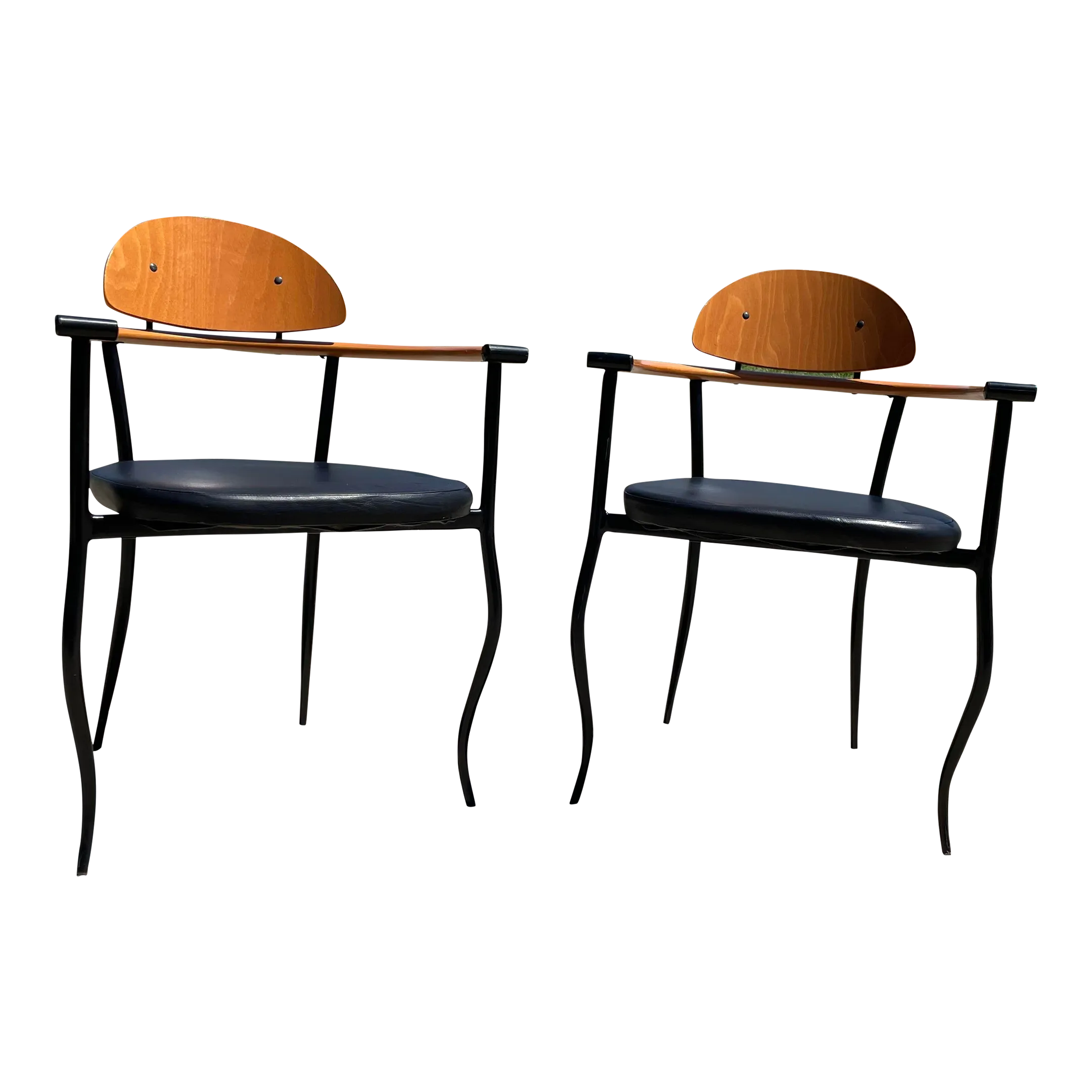Steel & Maple Memphis Style Dining Chair