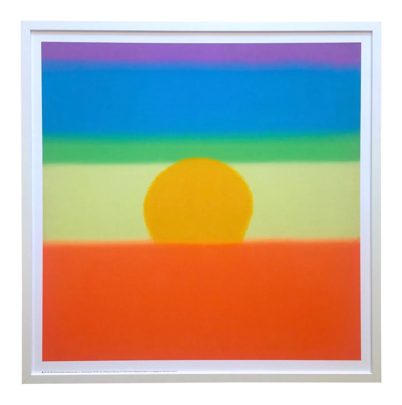 Andy Warhol Foundation Lithograph Print Modernist Framed Pop Art Poster