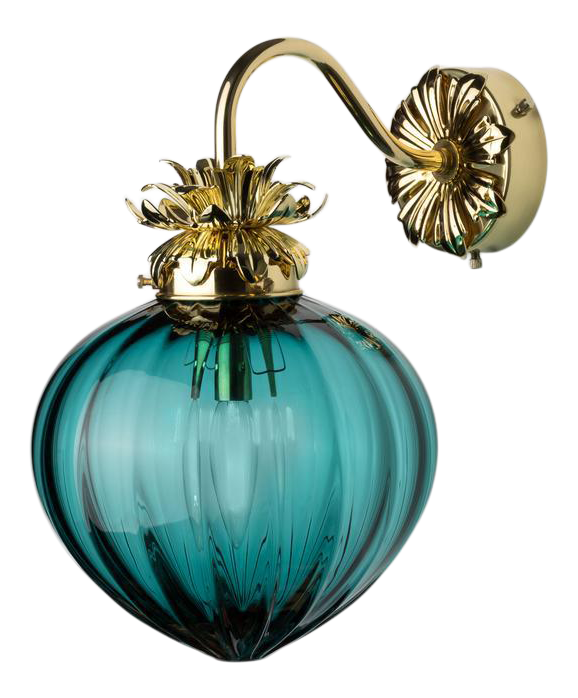 Flora Wall Light Glass Colour Jade Chairish