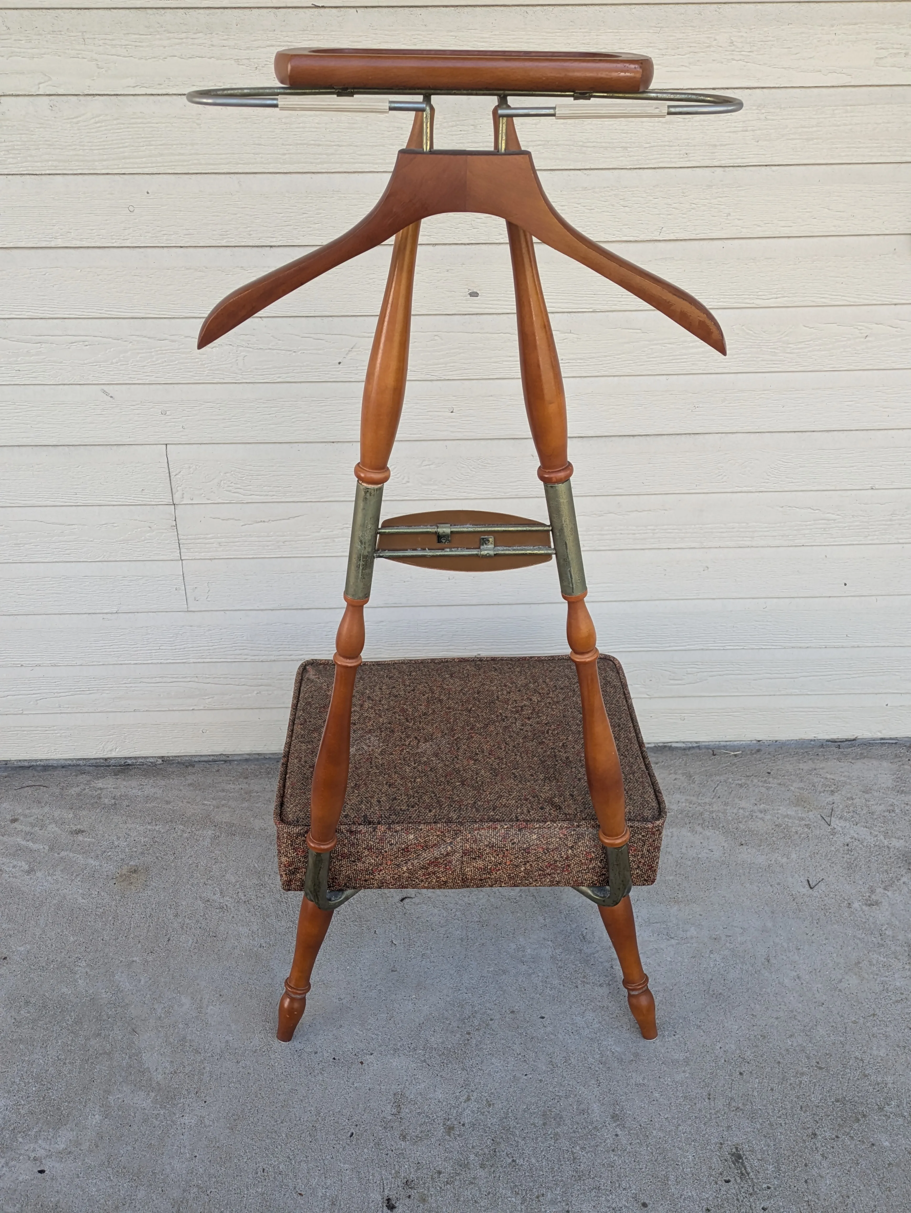 Mid 20th Century Vintage Wooden Spiegel Mid Century Gentleman