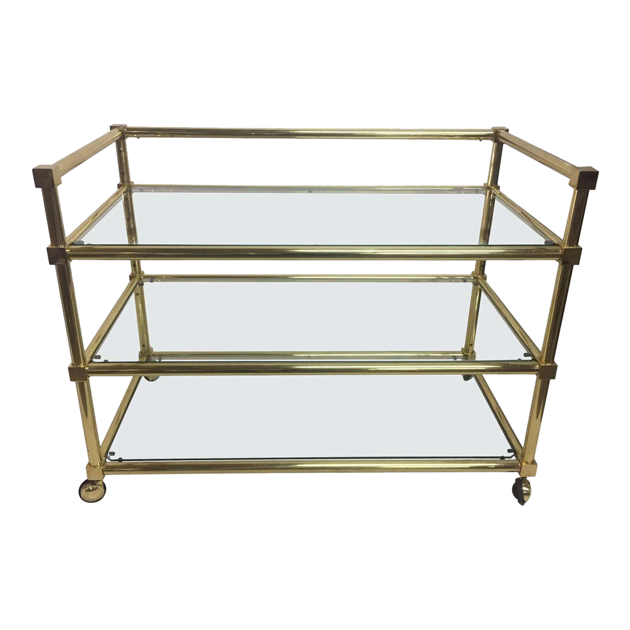 ThreeTier French Brass Bar Cart or Console Chairish