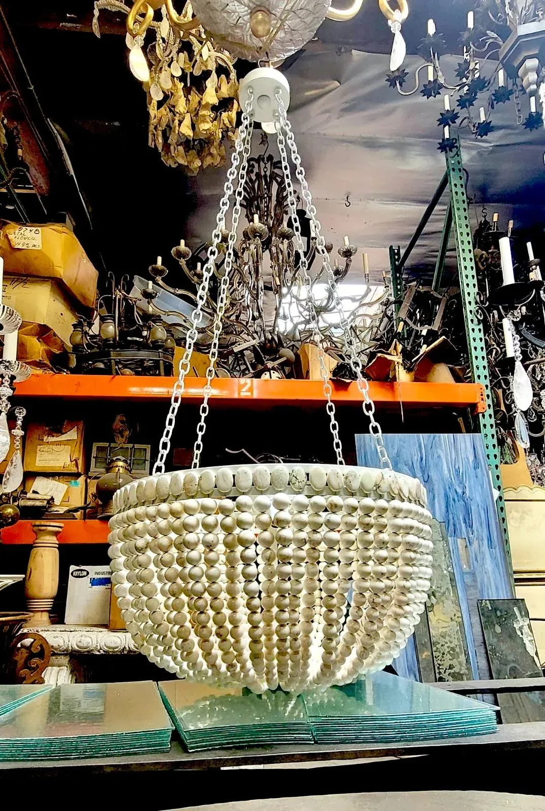 LV PERFUMEMerida La Blanca Chandelier by Marjorie Skouras Design