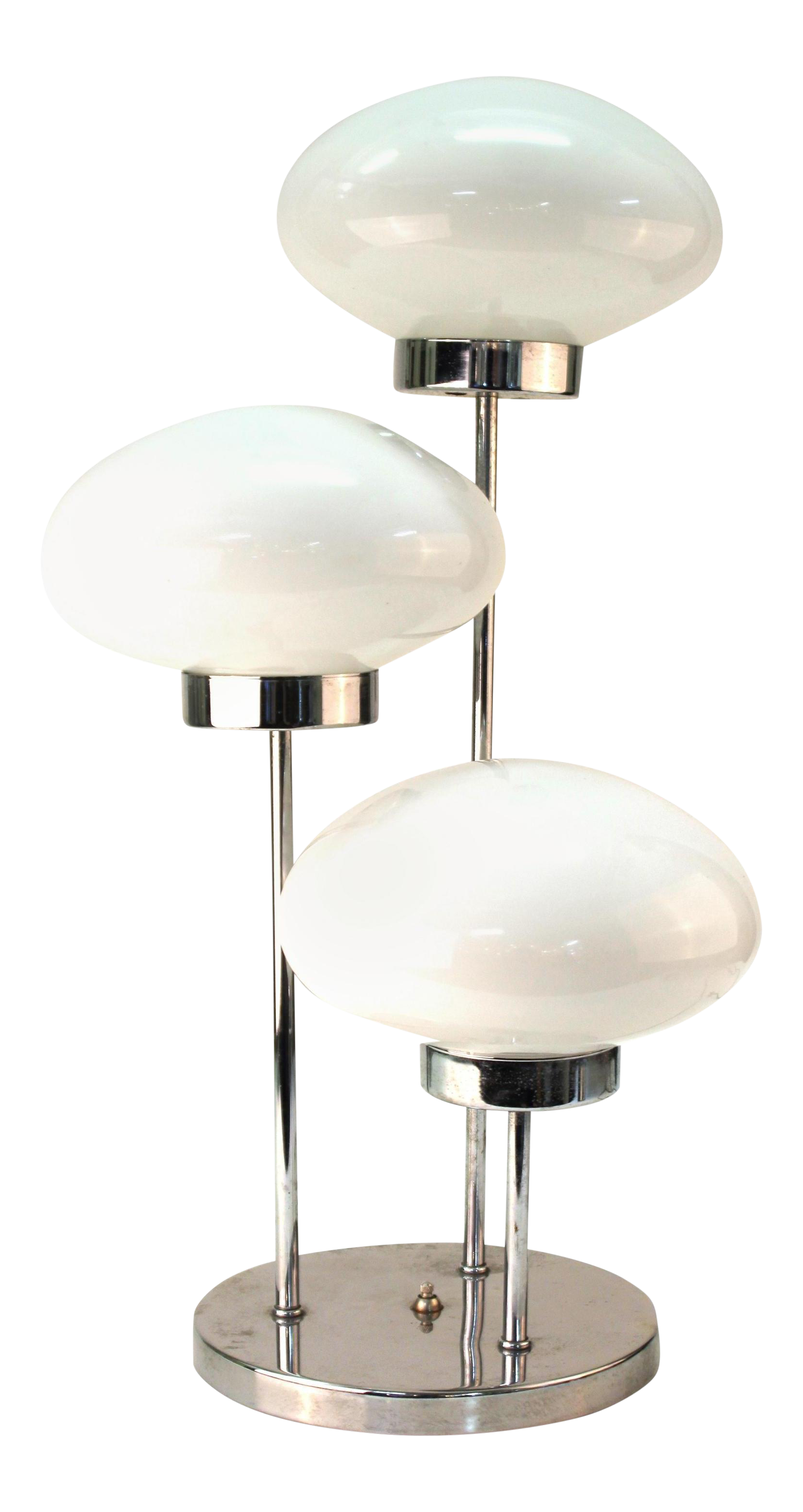 MidCentury Modern Table Lamp in Chrome with Domed Lights Chairish