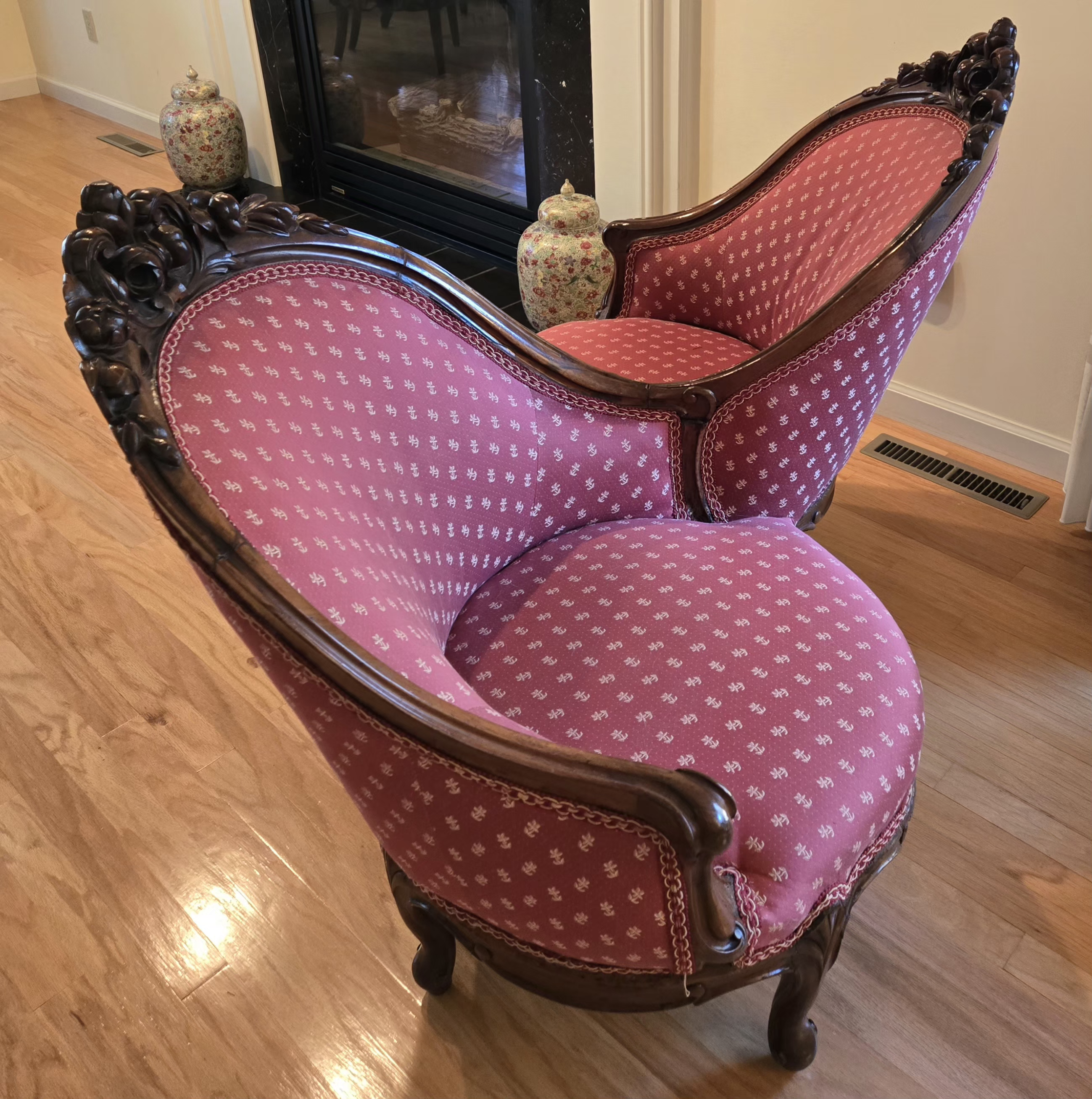 椅子 tetete Antique Tete a Tete Chair