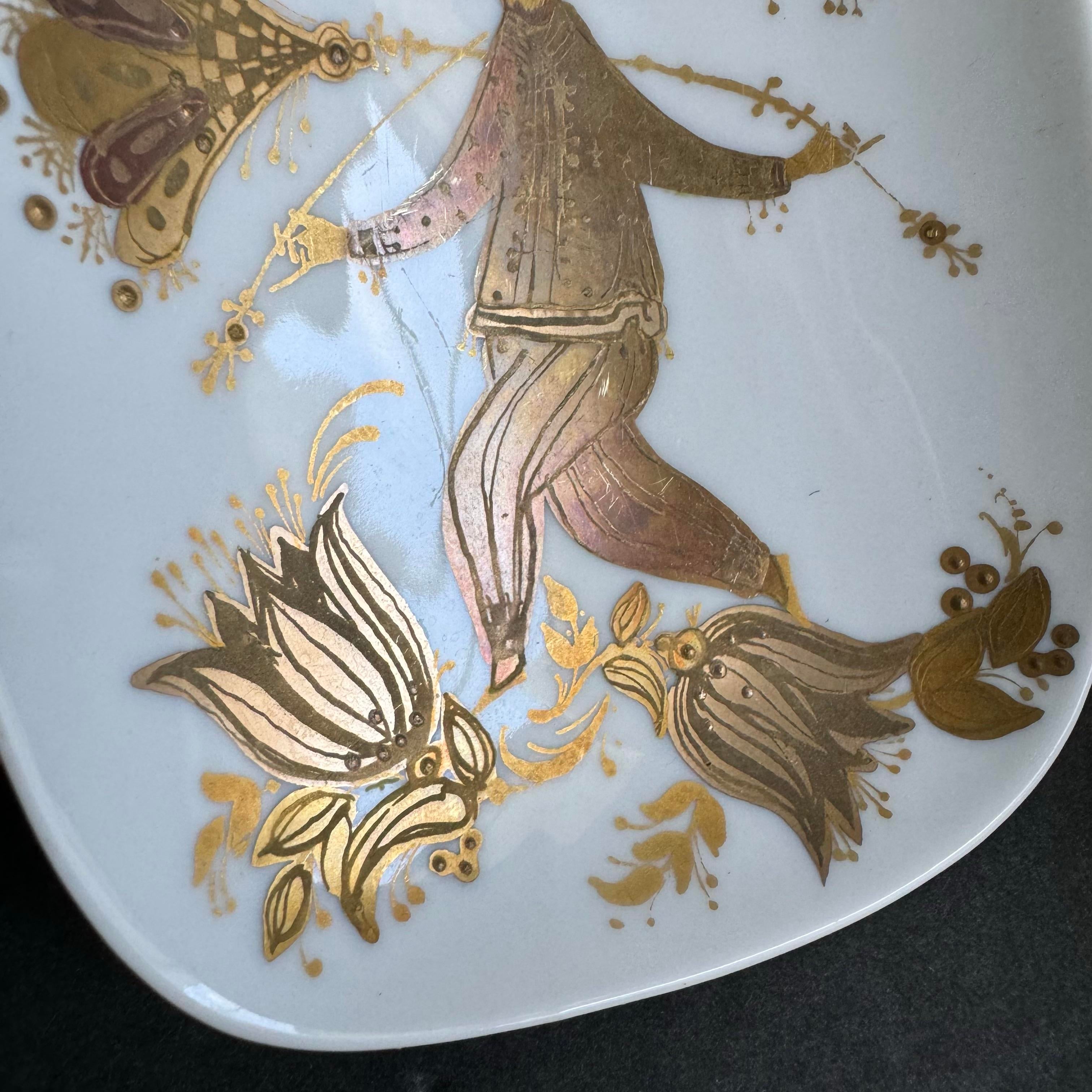 Rosenthal Bjorn Wiinblad 飾り皿 4枚セット Rosenthal Bjorn Wiinblad Quatre Couleurs Trinket Dishes Small Gold