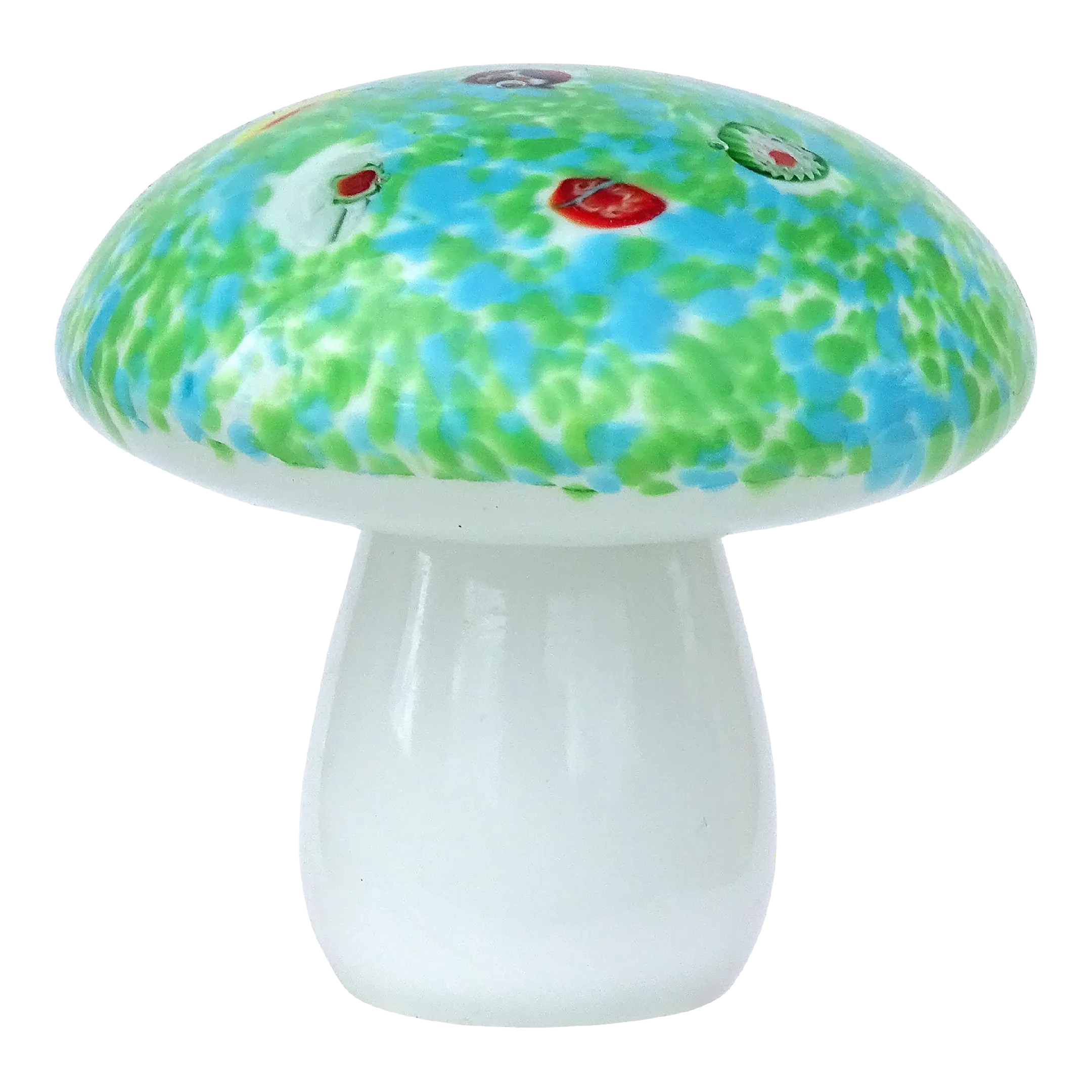 Orange Swirls Murano Glass Paperweight, Vintage Barbini Art Glass Label