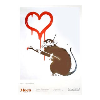 Banksy Love Rat Exhibition Poster Moco Museum | Chairish