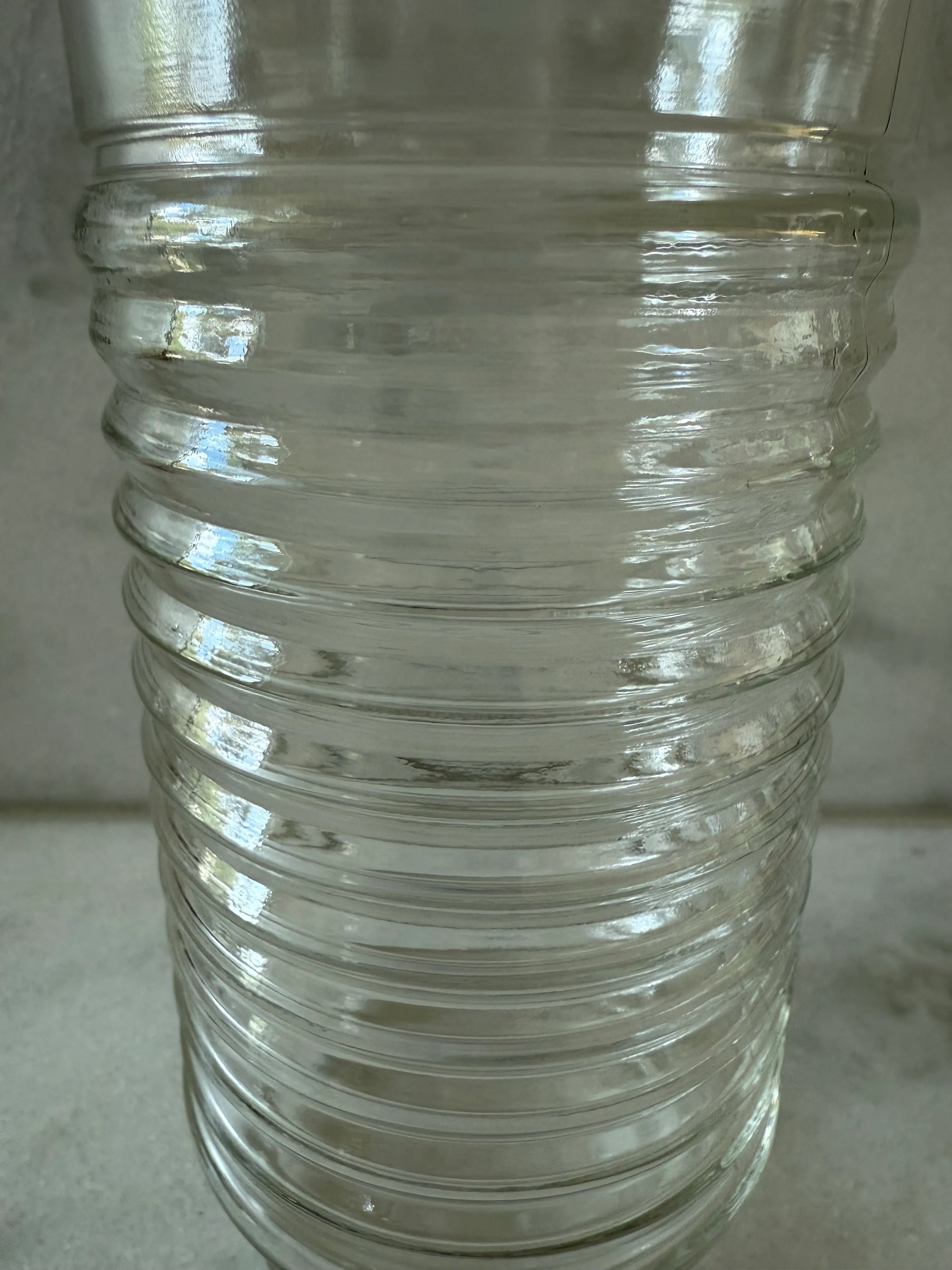 Set of 5 Vintage Anchor Hocking Clear Ribbed Glass Tumblers
