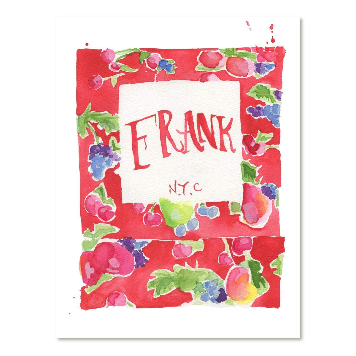 Furbish Frank Restaurant Nyc Matchbook Watercolor Print 5 X 7 Chairish