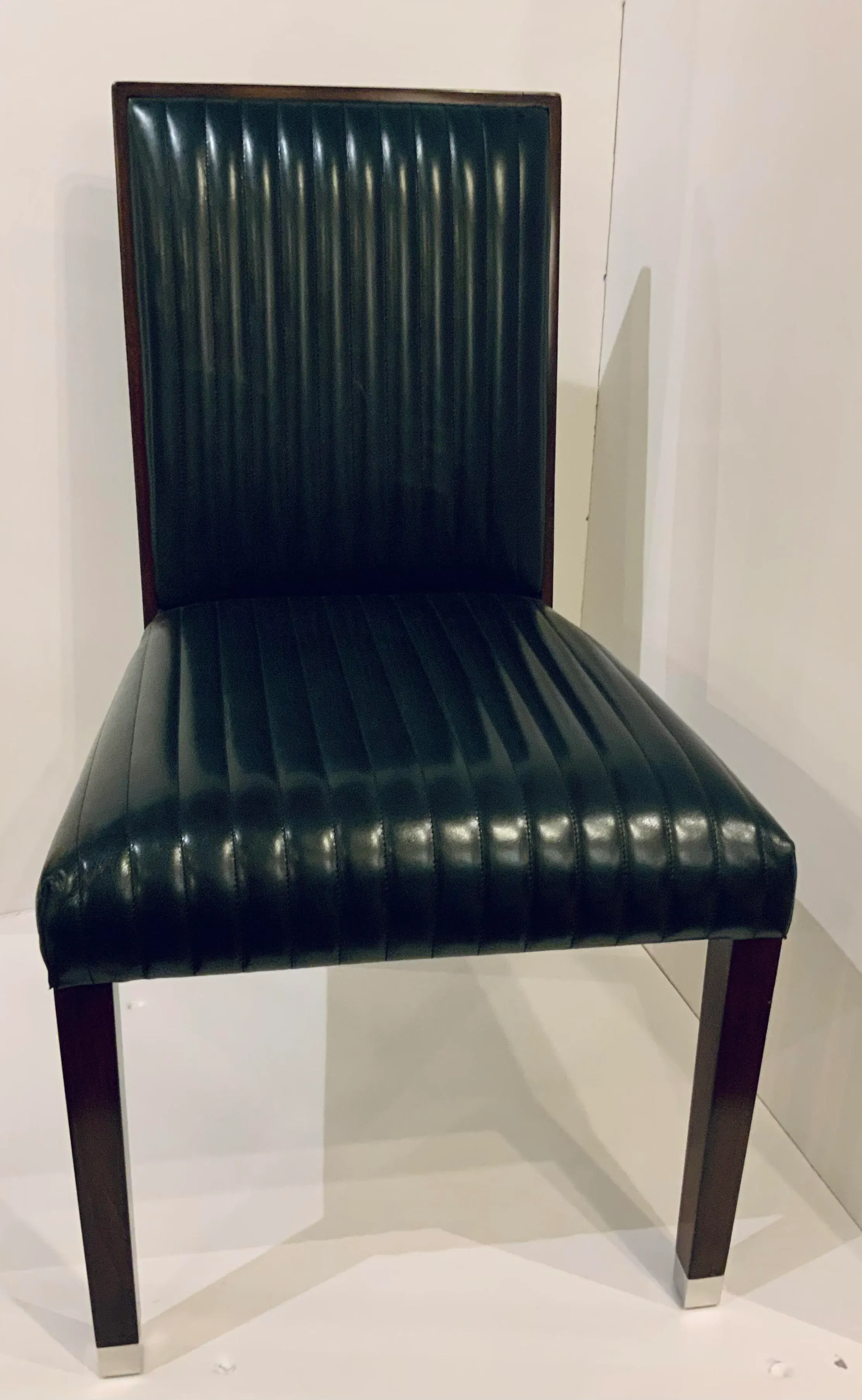 Ralph Lauren Transitional Dark Green Leather Parker Leather Side