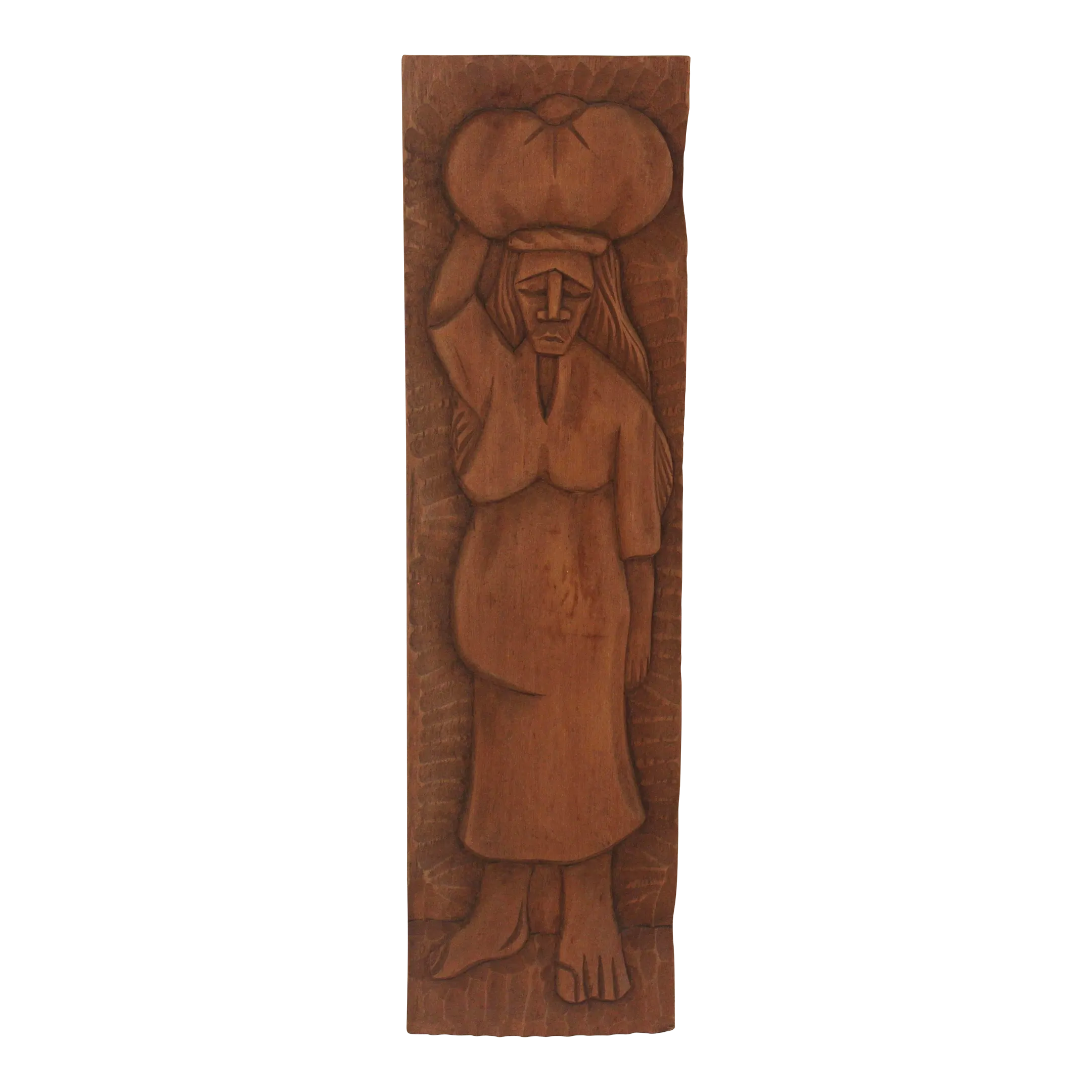Vintage Wood Sculpture Wall Hanging