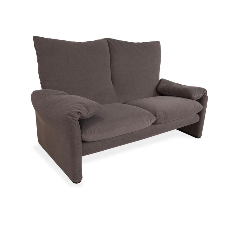 Maralunga 2-Seater Sofa in Grey Fabric from Cassina