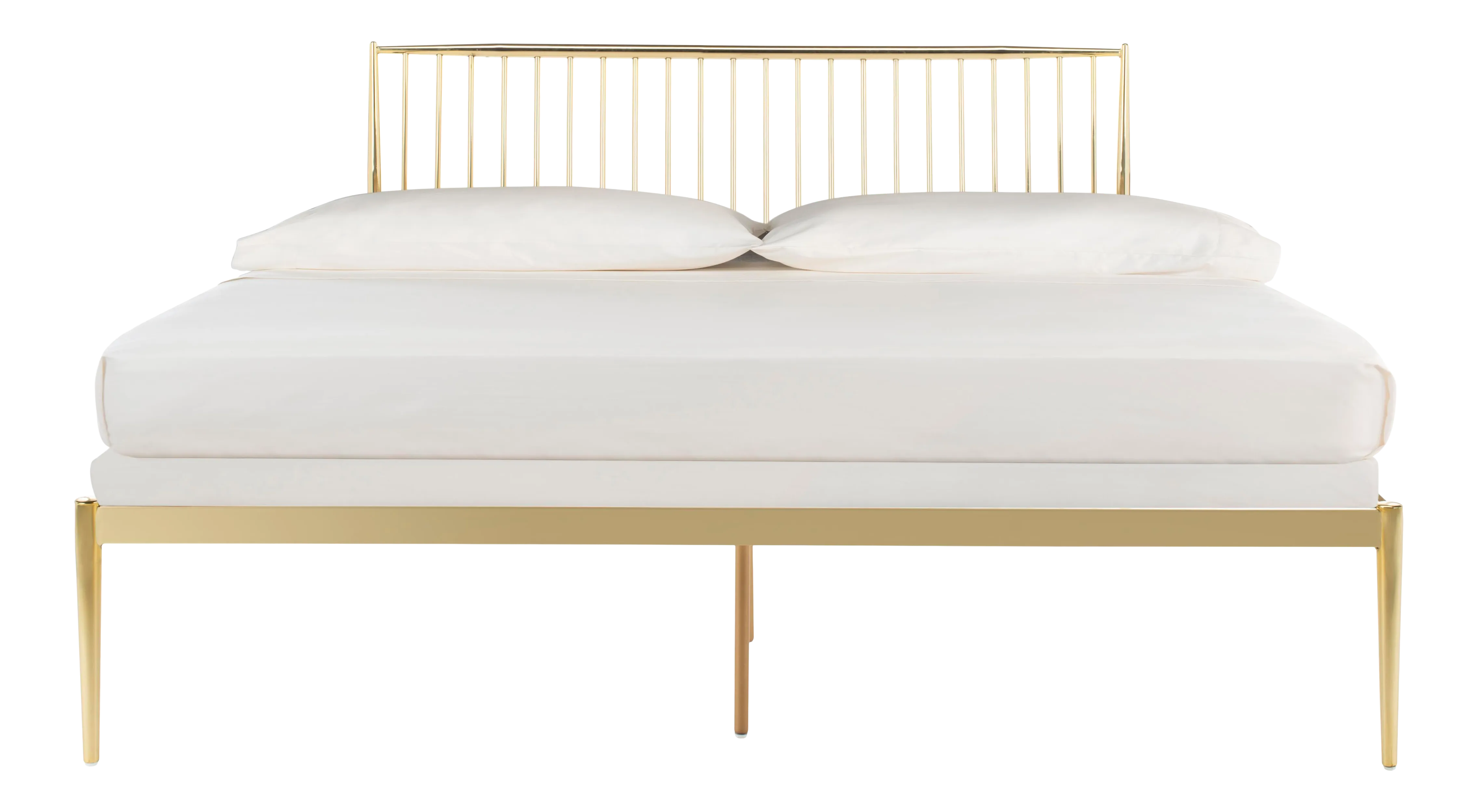 Metal Queen Bed in Gold Chairish