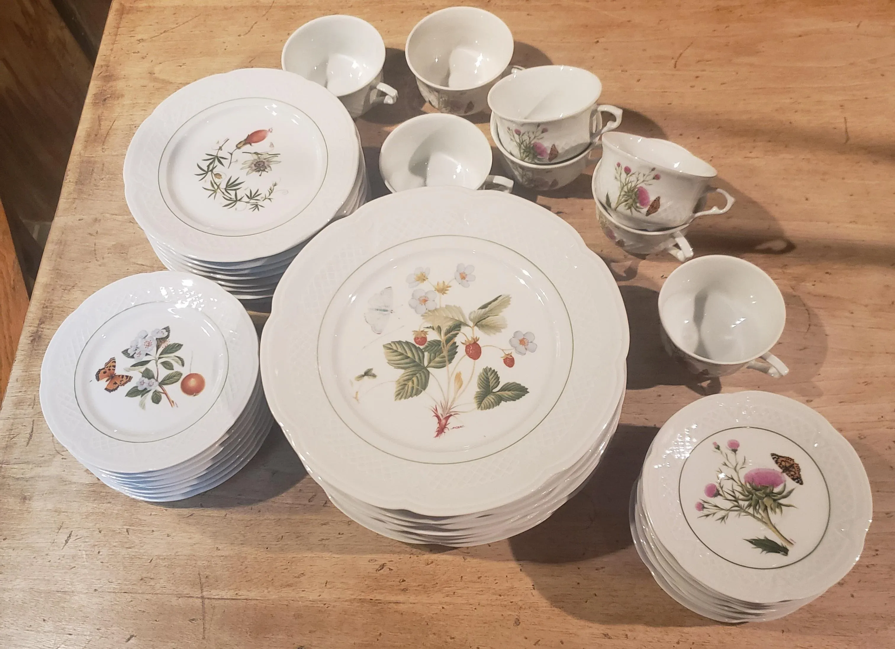 Philippe Deshoulieres Limoges Edition Lourioux Porcelain Botanical