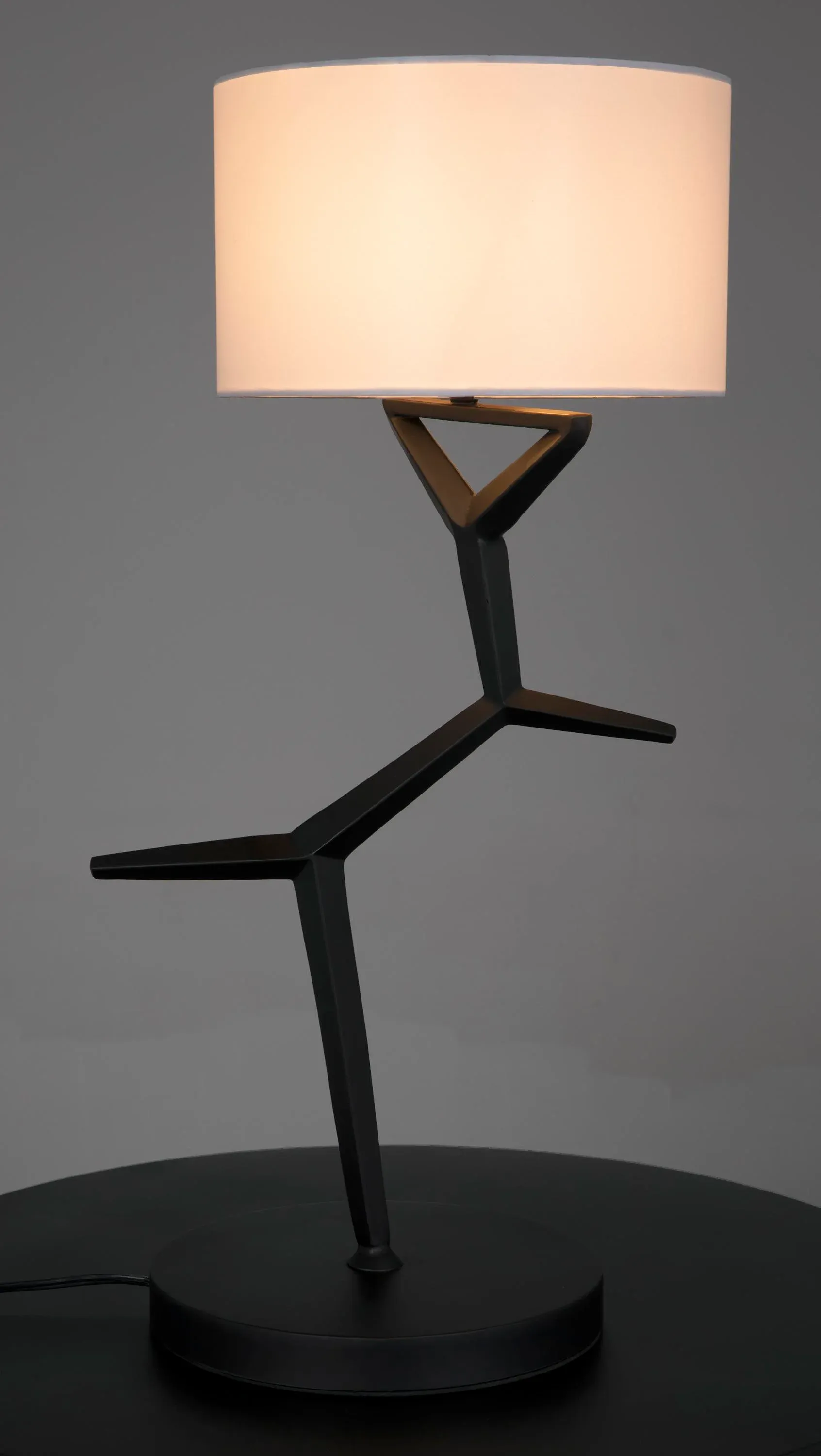 NOIR Arizona Steel Lamp with Silk Shade