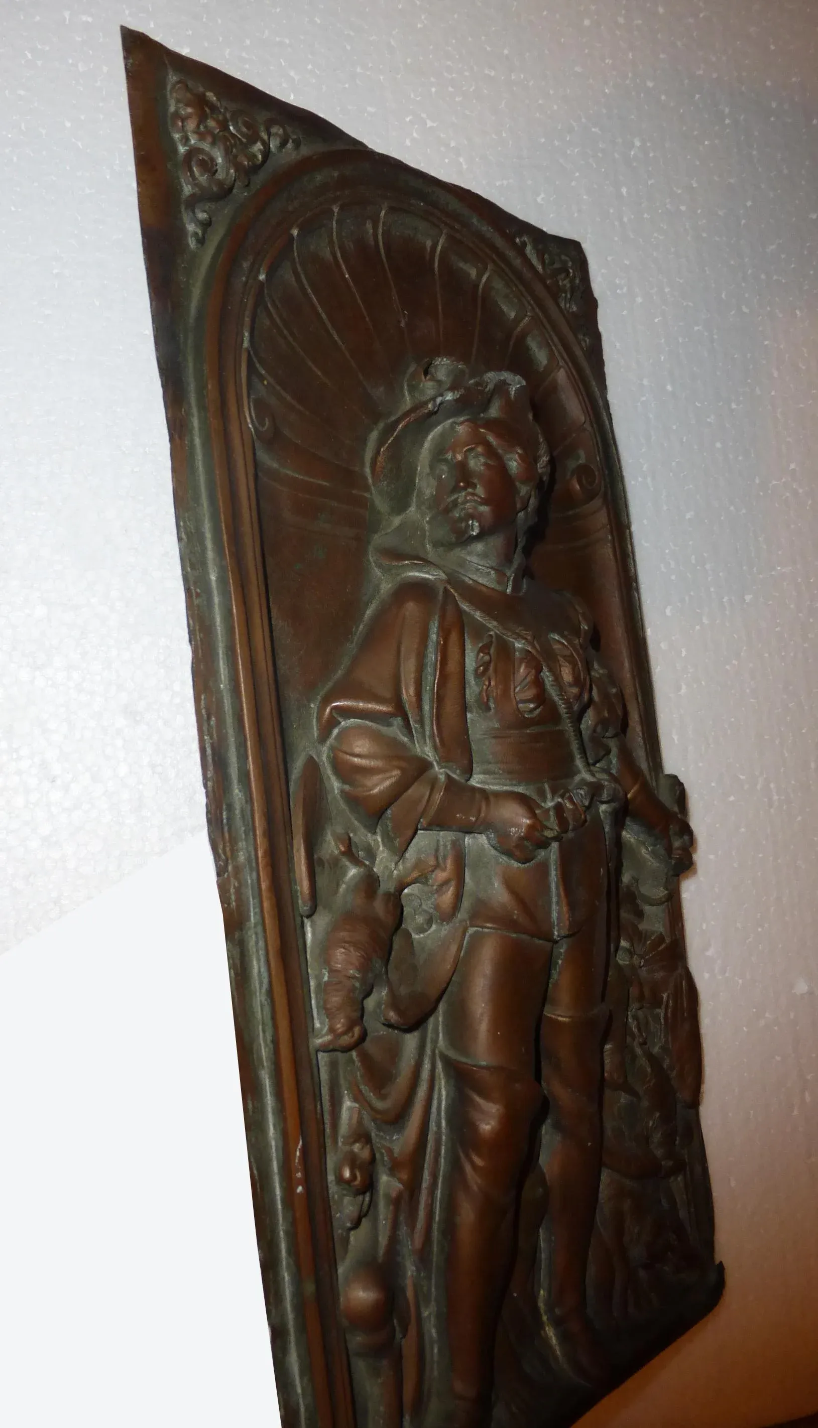 Ancienne plaque en bronze d'occasion - Collection
