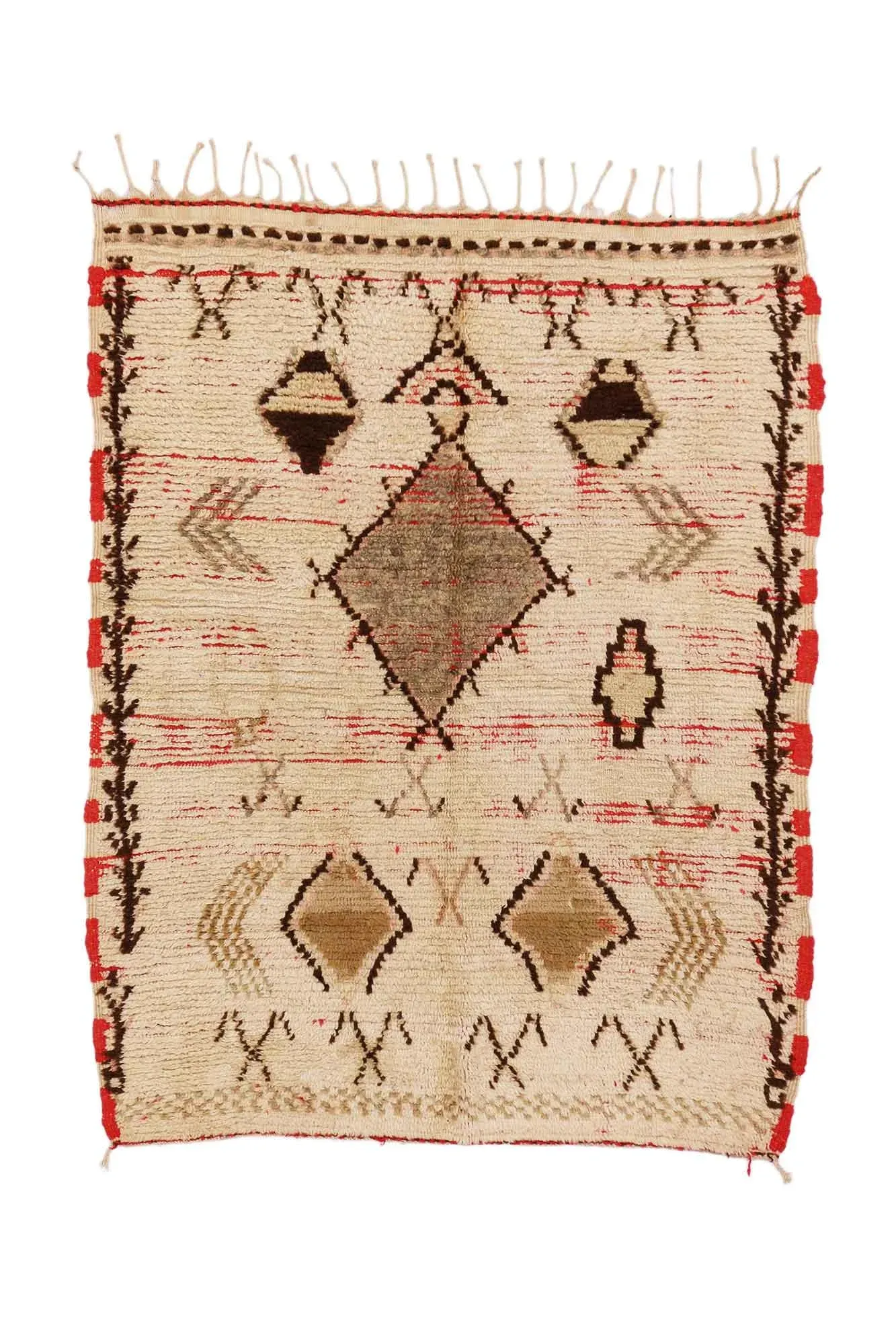 Vintage Moroccan Azilal Rug - 03'11 x 04'10 | Chairish