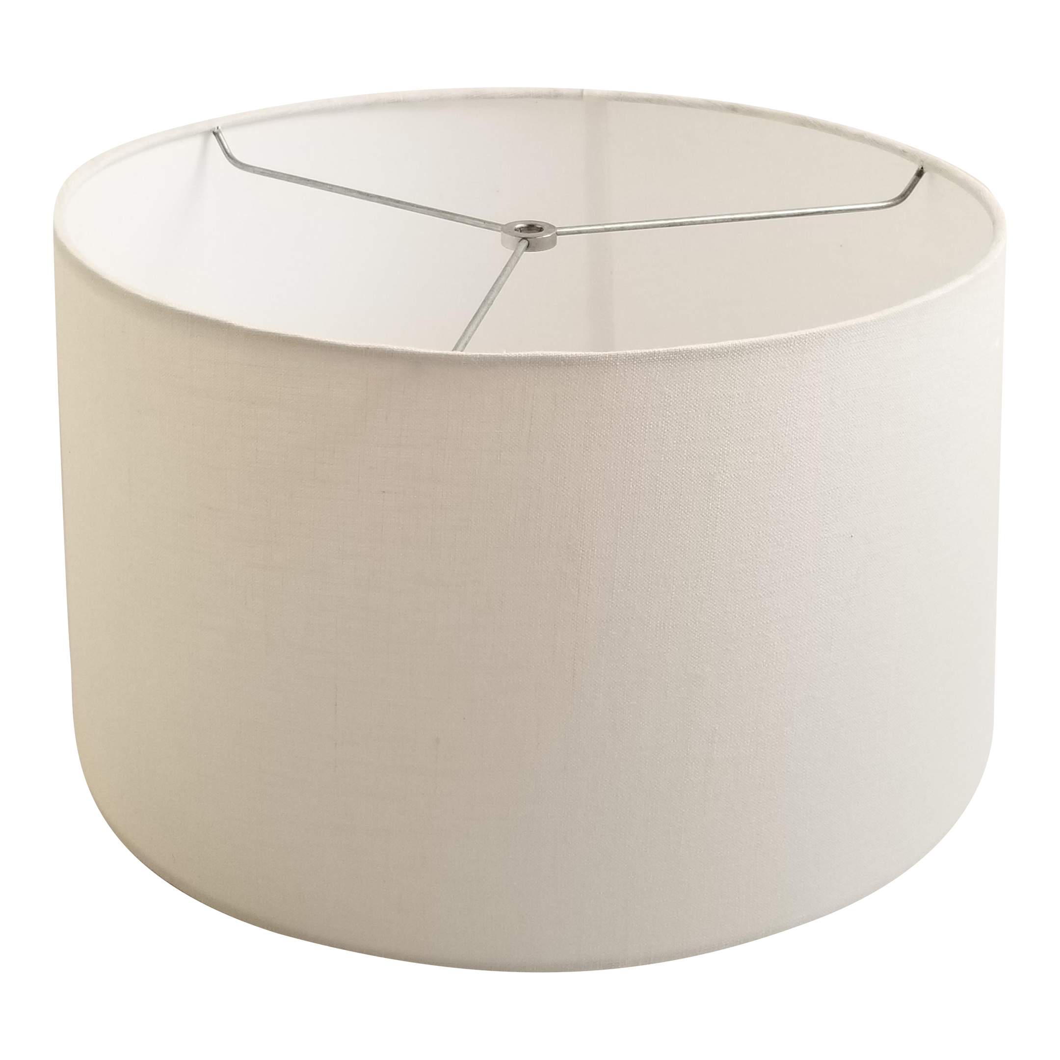 Contemporary White Linen Drum Shade Chairish