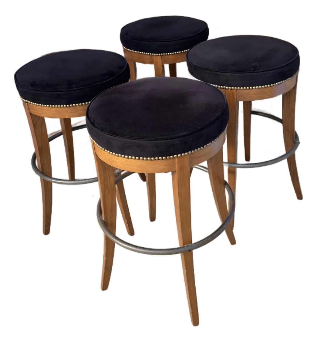 Vintage Leather Bar Stools Chairish