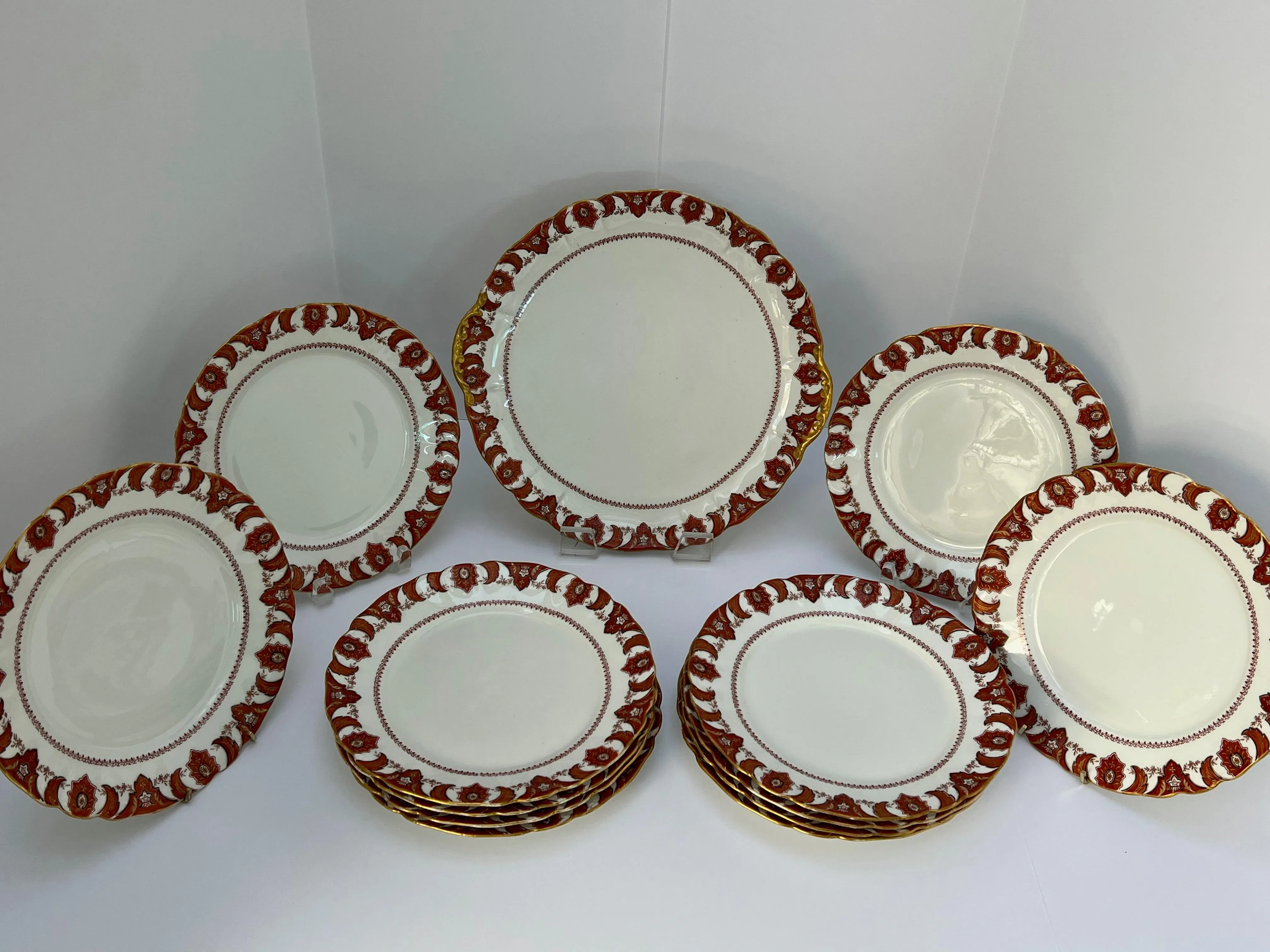 Wm Guerin & Co Limoges 花柄金縁陶磁器皿2枚セット Wm Guerin & Co Limoges 花柄金縁陶磁器皿2枚セット