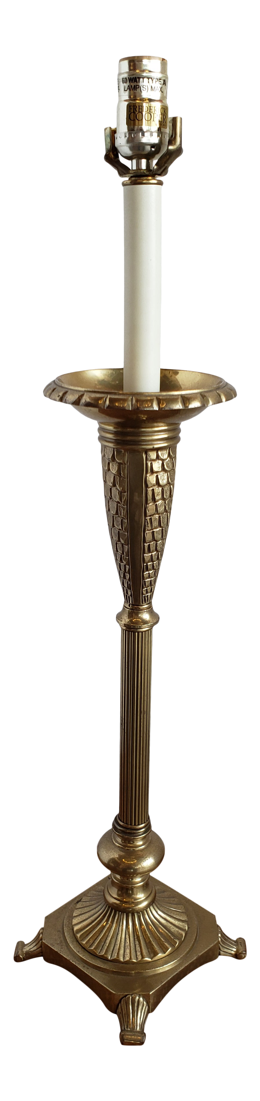 Decorative Solid Brass Candlestick Lamp Chairish
