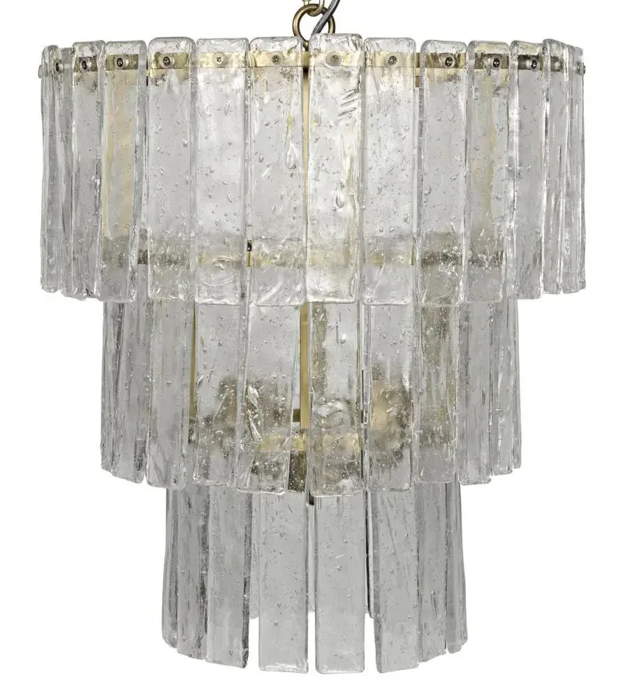 NOIR Bruna Chandelier, Small, Metal with Brass Finish