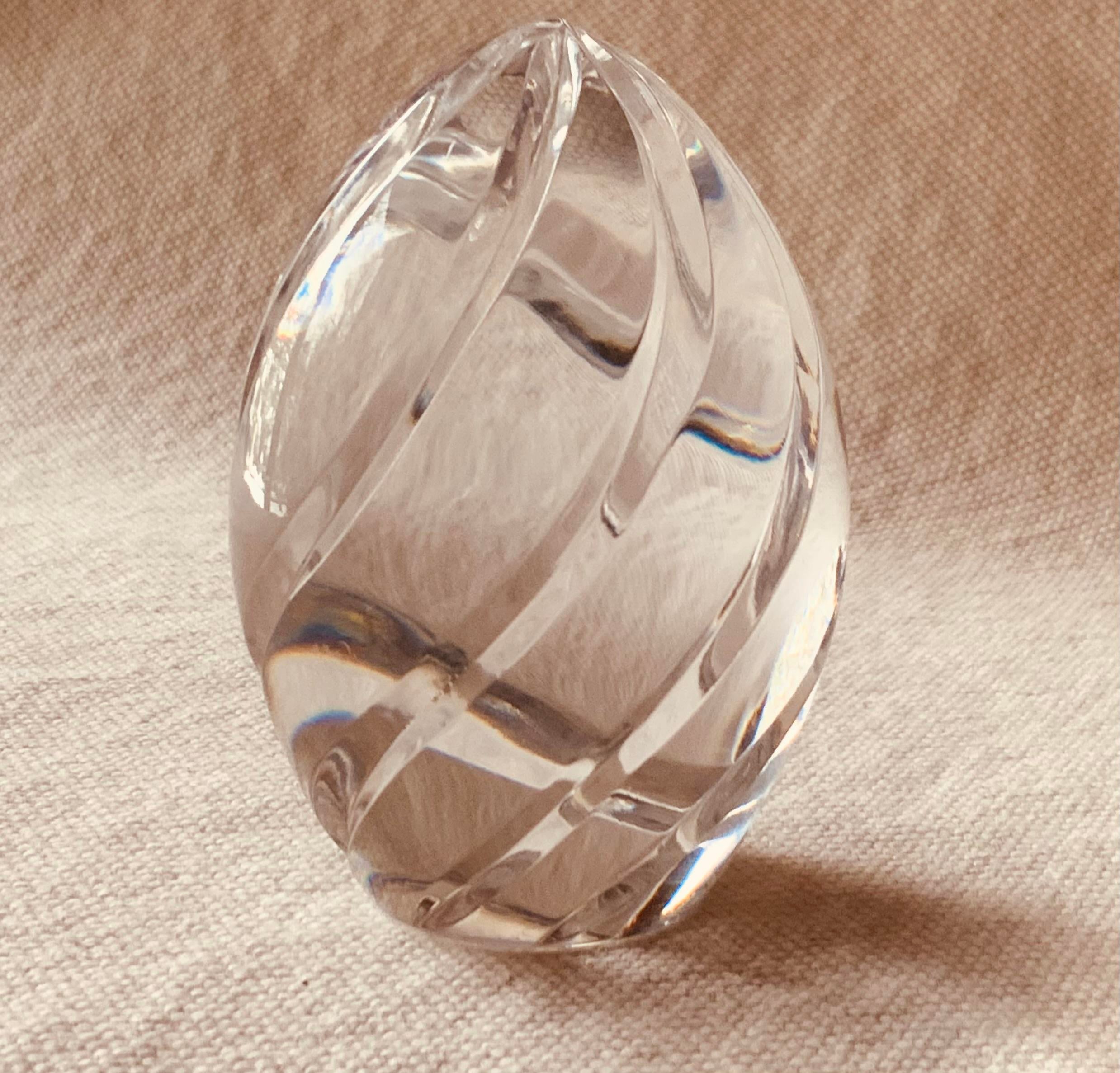 1960s French Crystal MidCentury Paperweight
