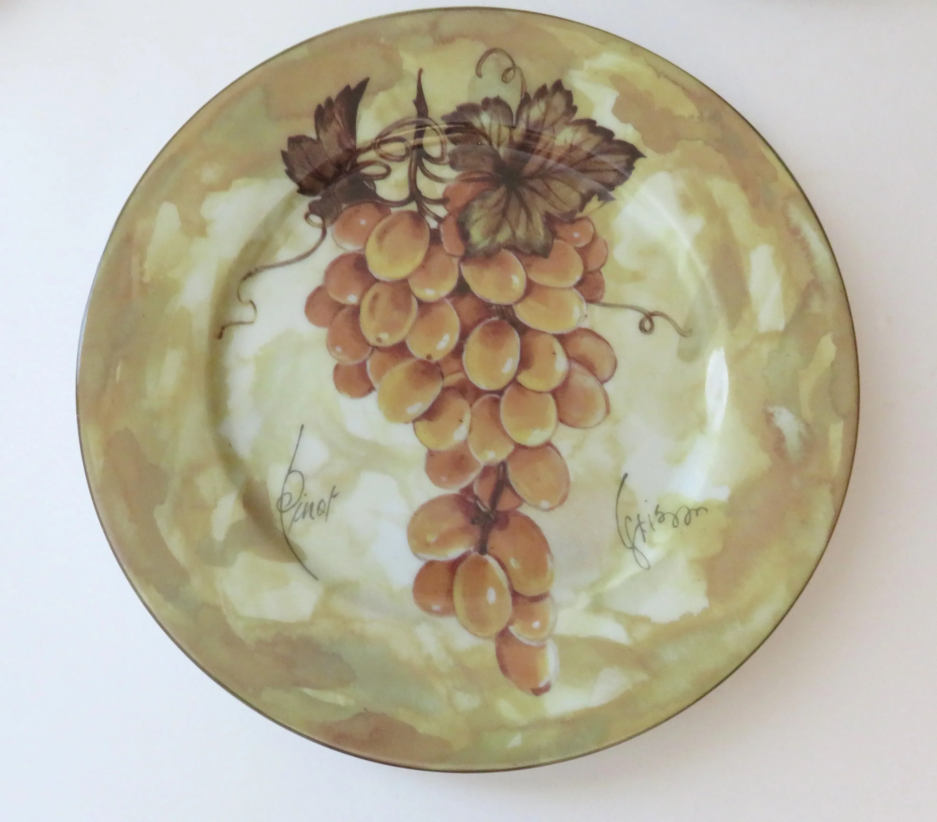 フランス製　e de Limoges　ハンドル付きプレート　【未使用】 Late 20th Century I. Godinger Email De Limoges 1855 Hand-Painted