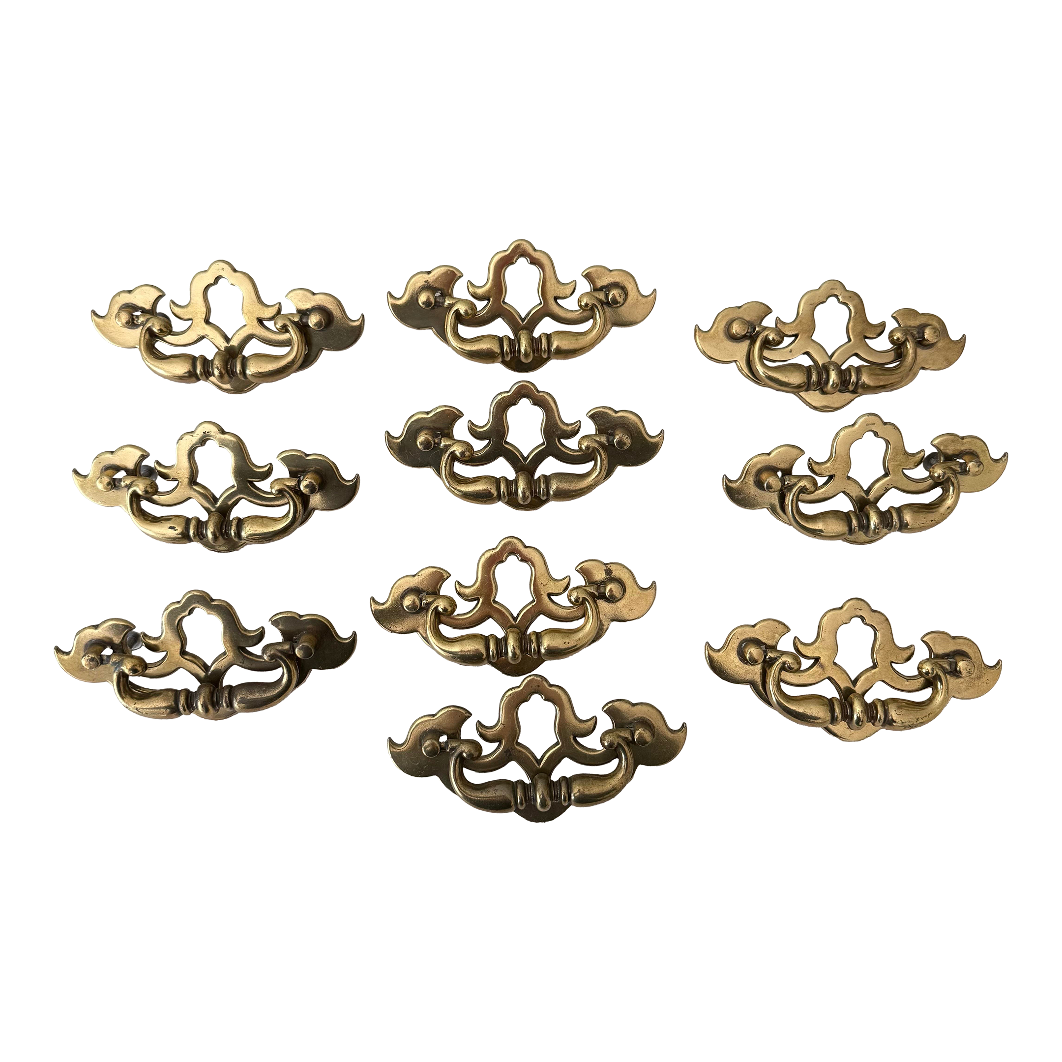 Vintage Keeler Cast Brass Chippendale Drawer Pulls Pattern 3997