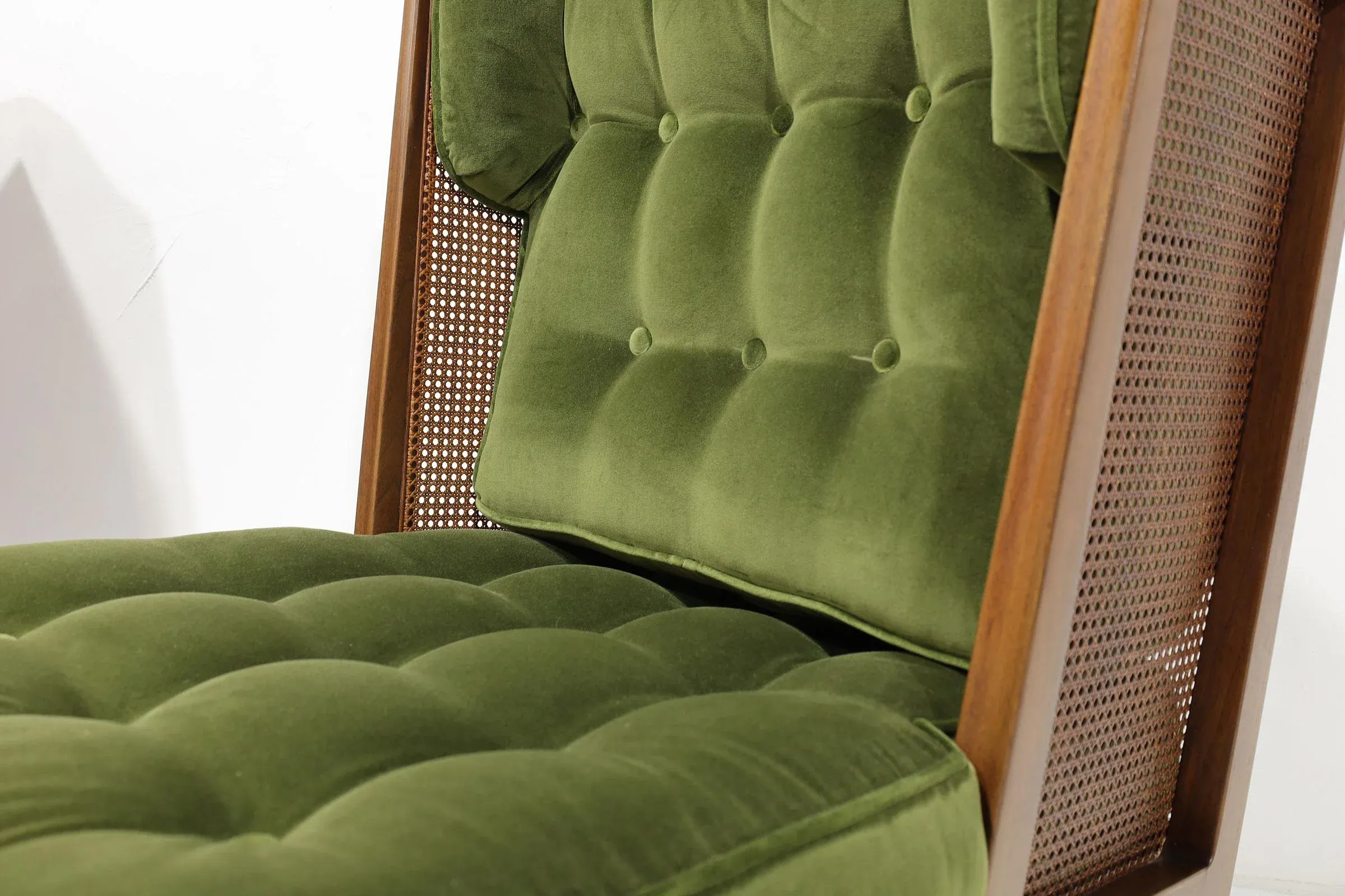 Edward Wormley for Dunbar Wingback Model 6016 Chairs in Velvet - Set of 2