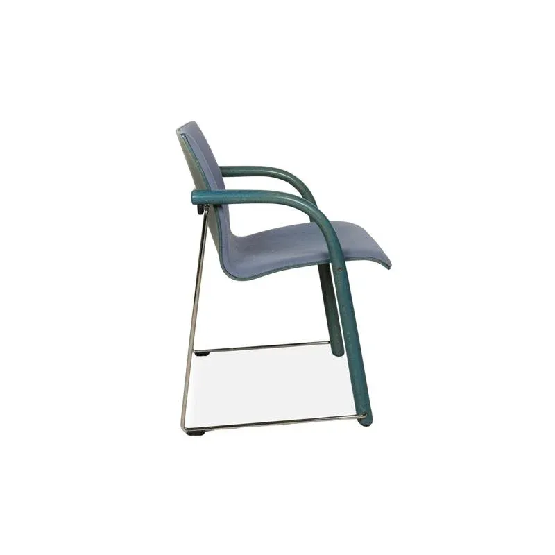 Model S320 Chairs in Blue Grey Fabric from Thonet, Set of 6