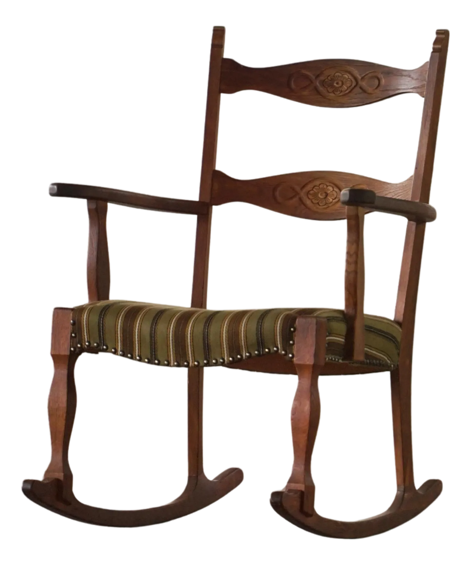 Mid-Century Modern Danish Oak Rocking Chair from Henning Kjærnulf, 1960s, Set of 2