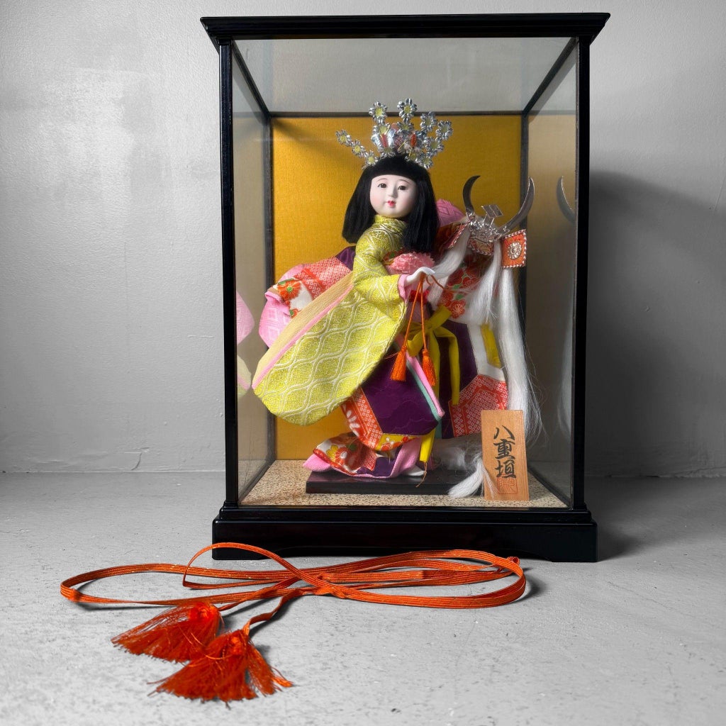 Japanese Hina-Ningyō Doll in Glass Display, 1970s