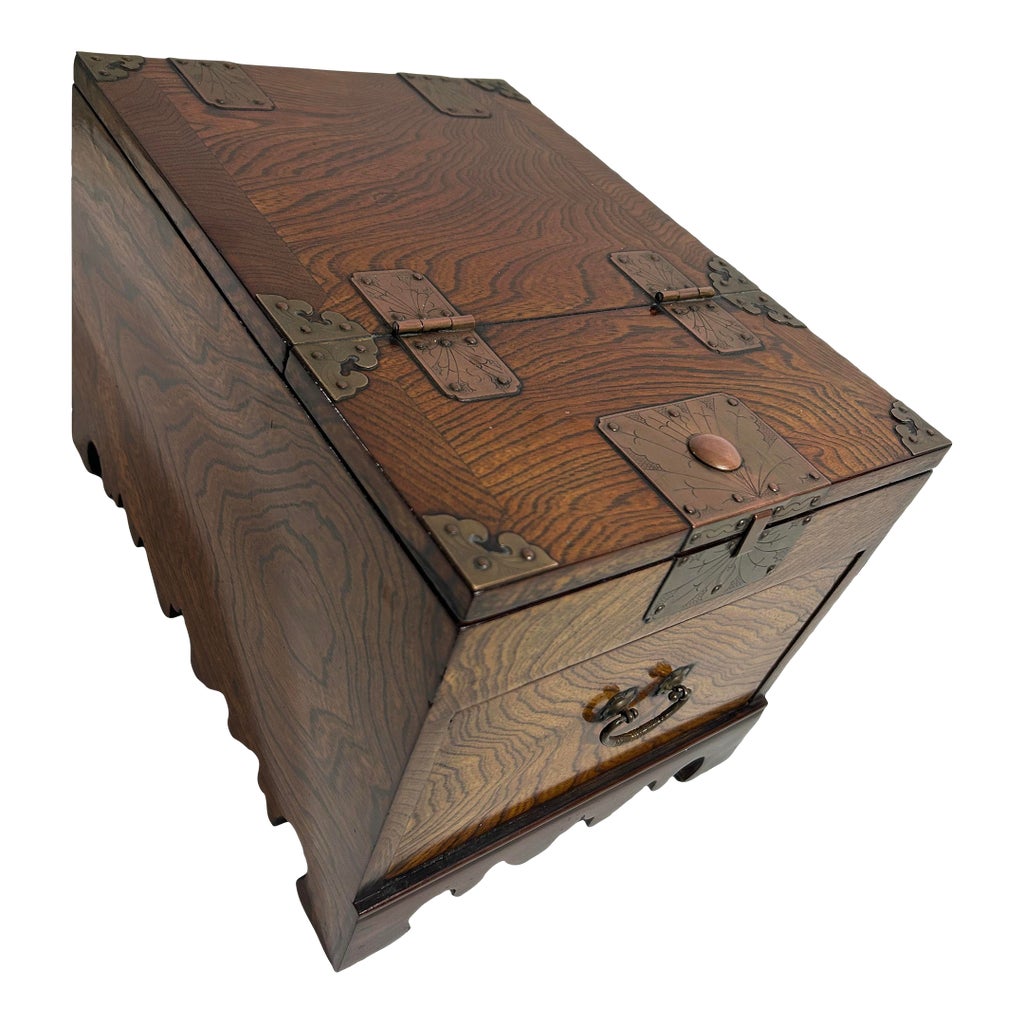 Late 20th Century Korean Jwagyeong, Folding Mirror Zeldova Wood