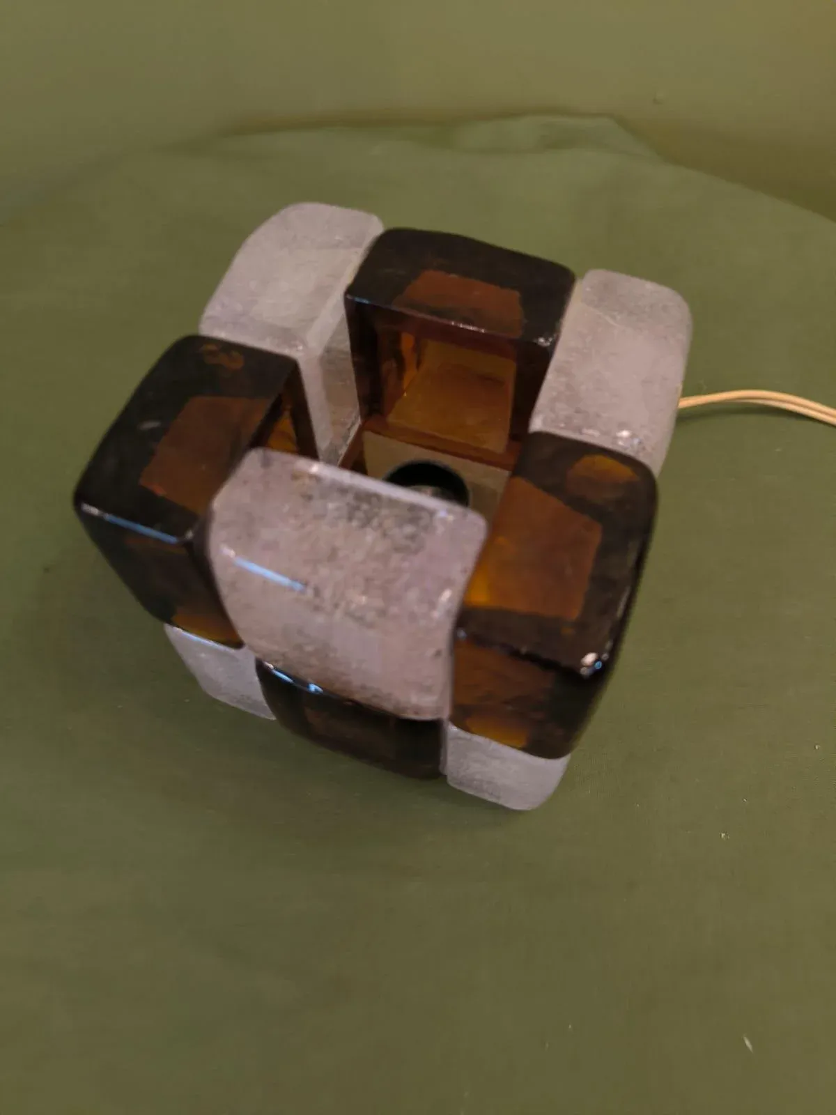 Cube Table Lamp from Poliarte, 1970s