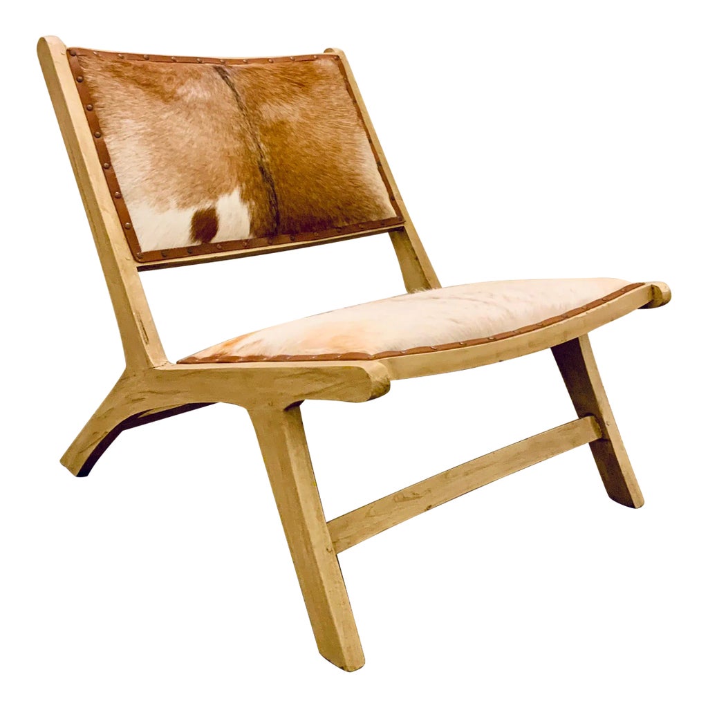 Modern Hair on Hide Accent Chair | Chairish