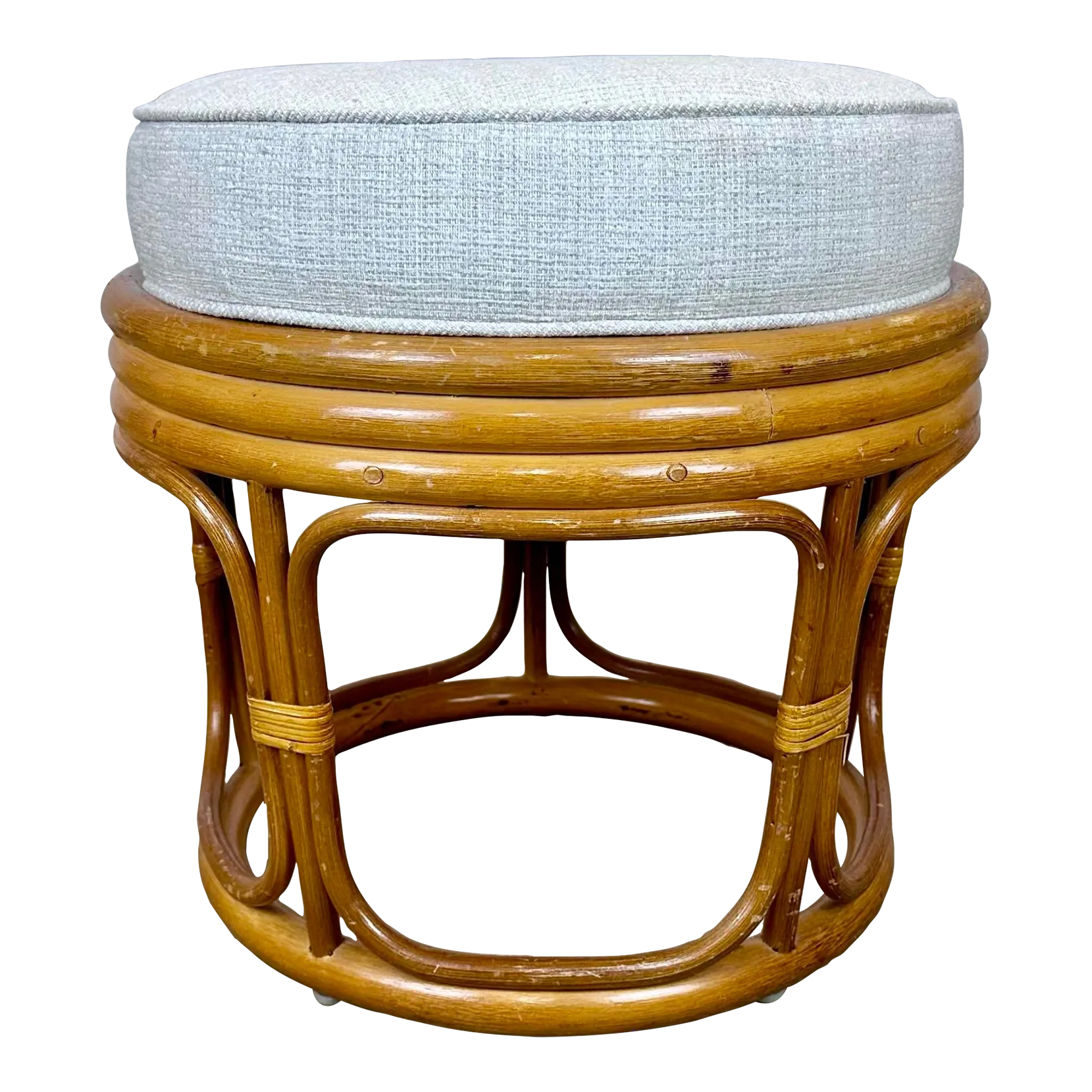 Bamboo stool with cushion sale