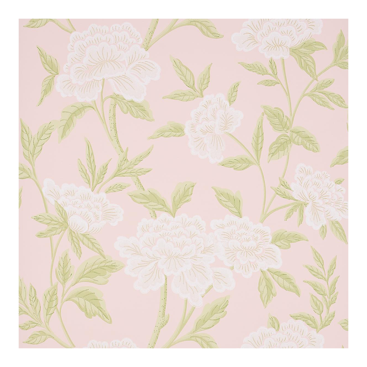 Sample - Schumacher Whitney Floral Wallpaper in Blush | Chairish