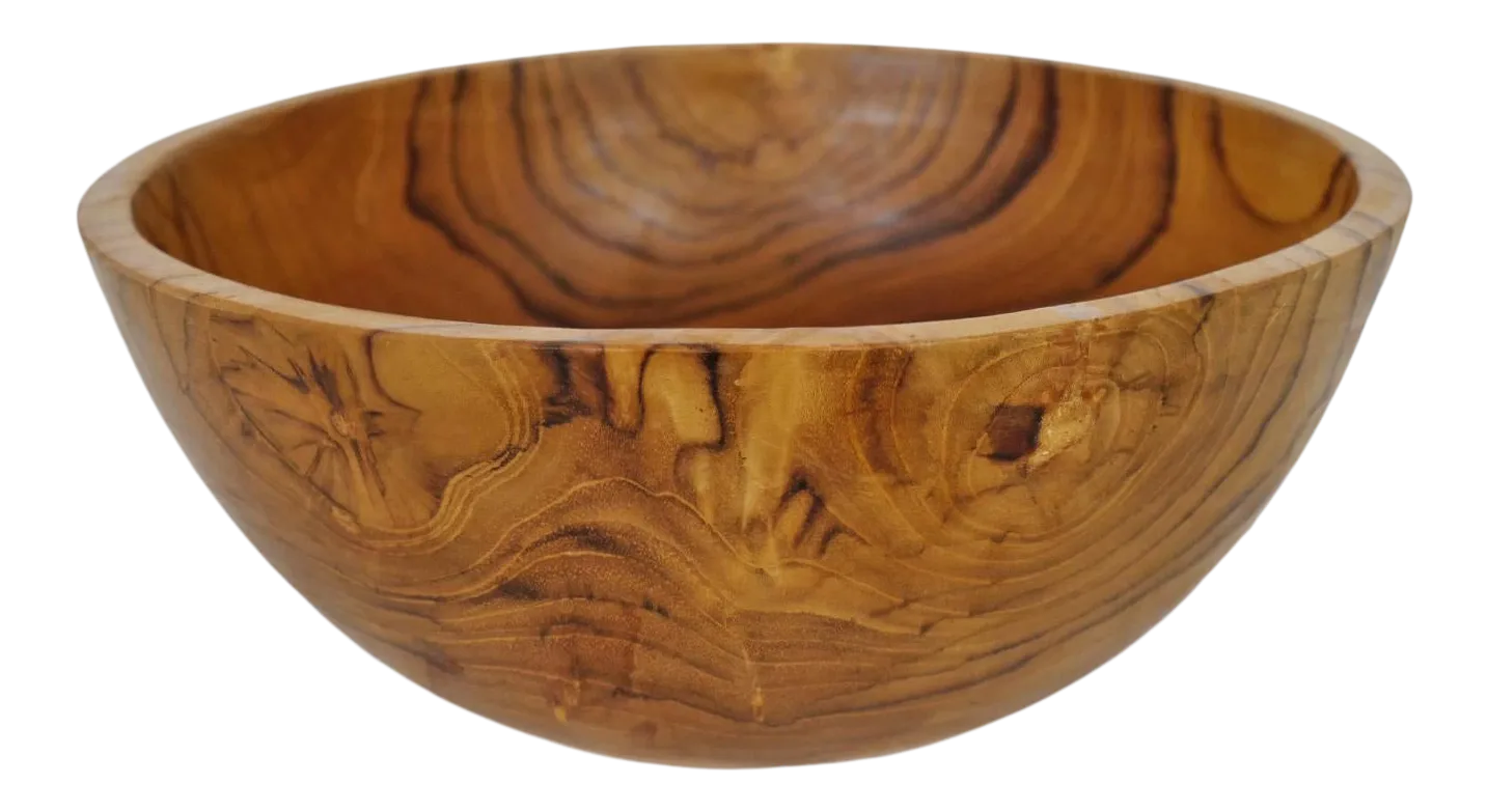 Simple Teak Wood Bowl Chairish